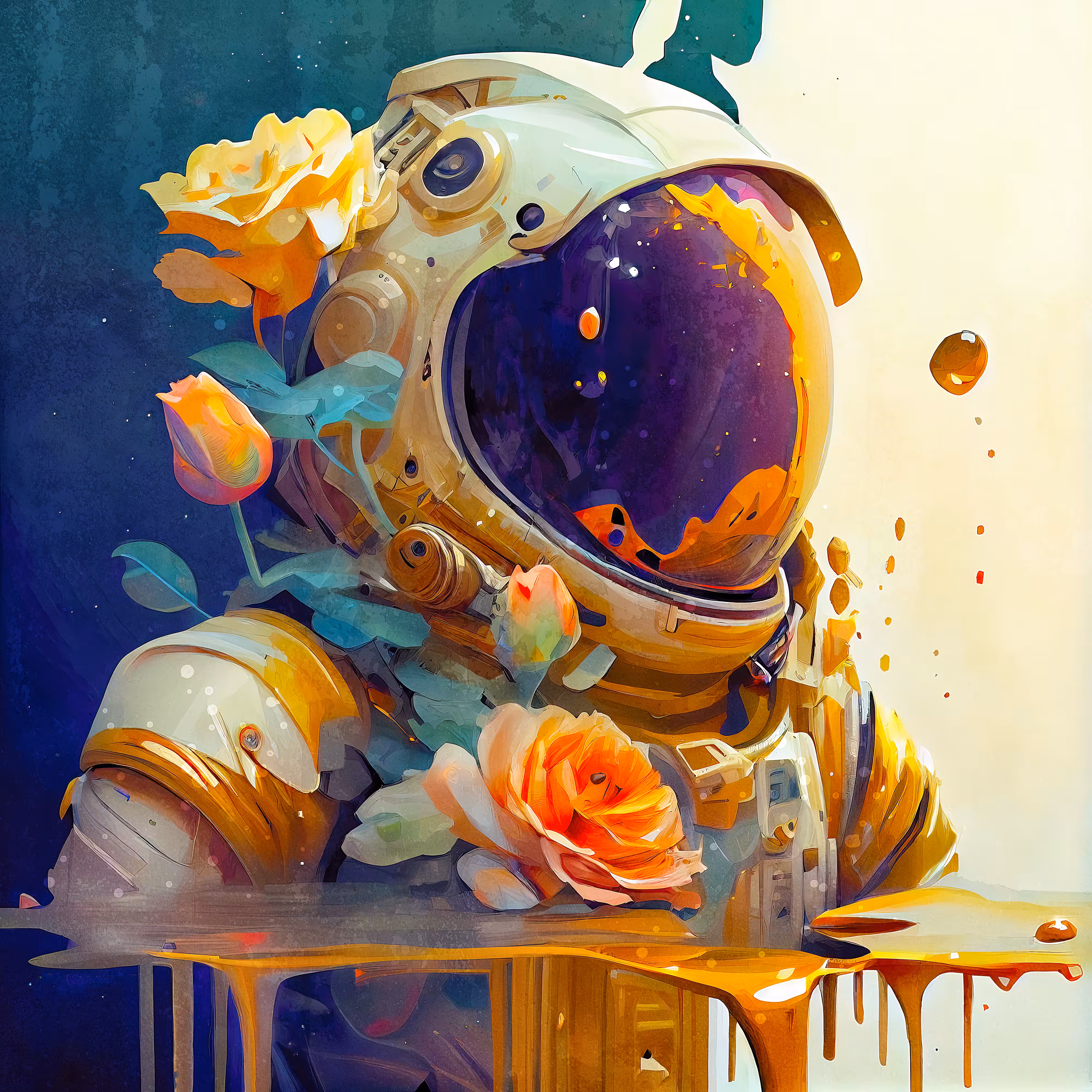 Astronaut Painting