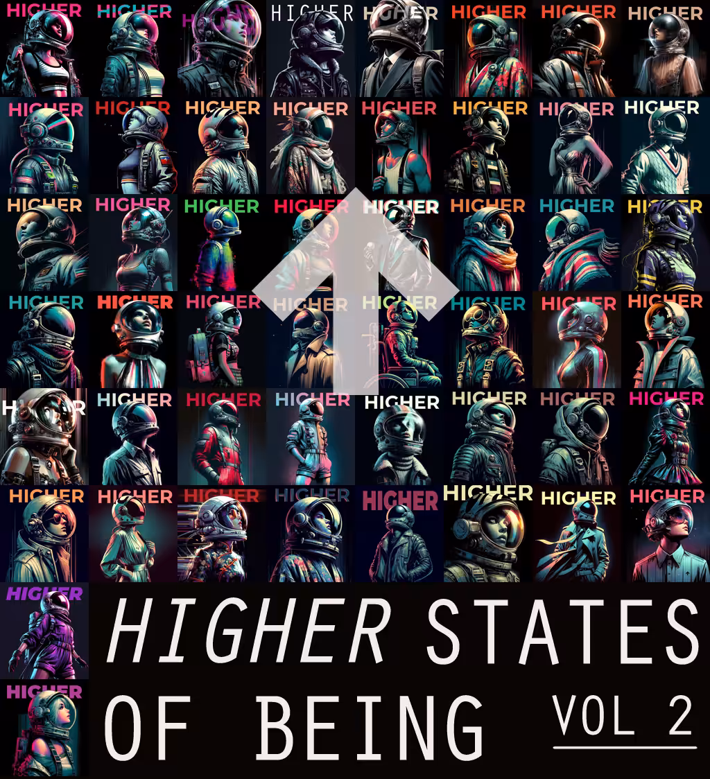 higher ↑: Higher States of Being Vol 2 Exhibition Poster