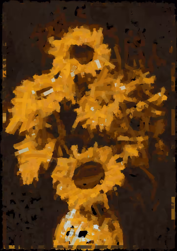 Sunflowers in a vase (var. 1)