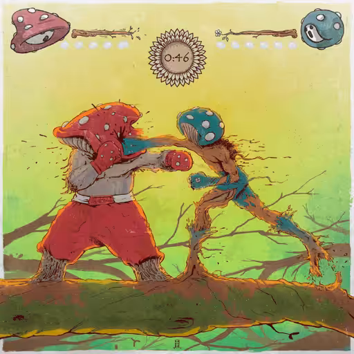 Mushroom fight