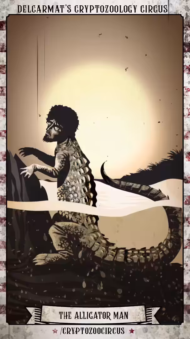 Circus cryptid #7: the Alligator Man