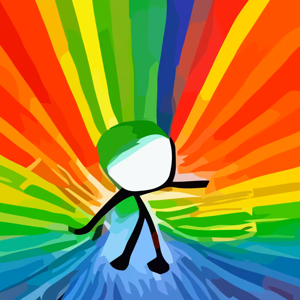 Rainbow Stickman