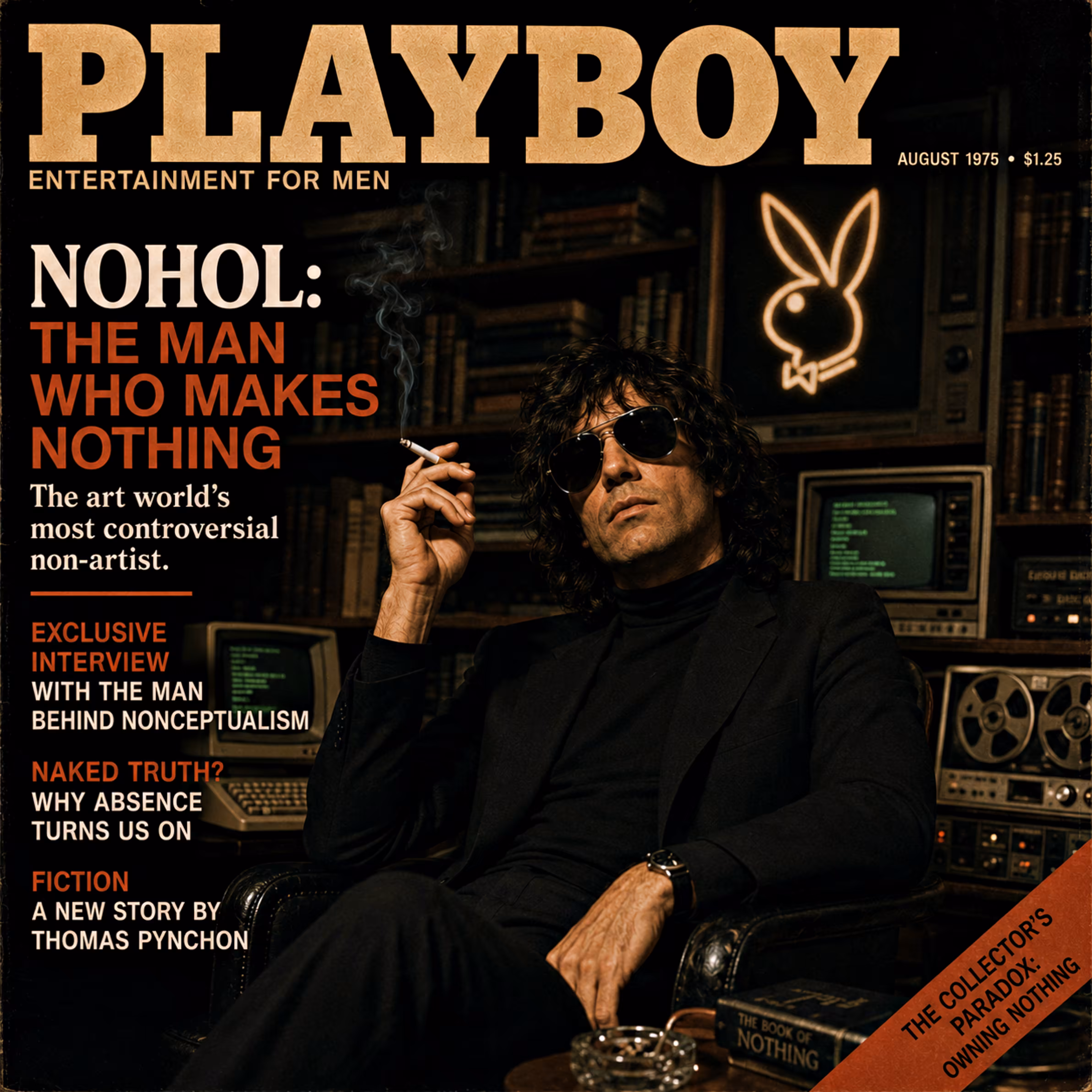 Life Imitating AI: PLAYBOY   AUGUST 1975 – NOHOL: THE MAN WHO MAKES NOTHING  