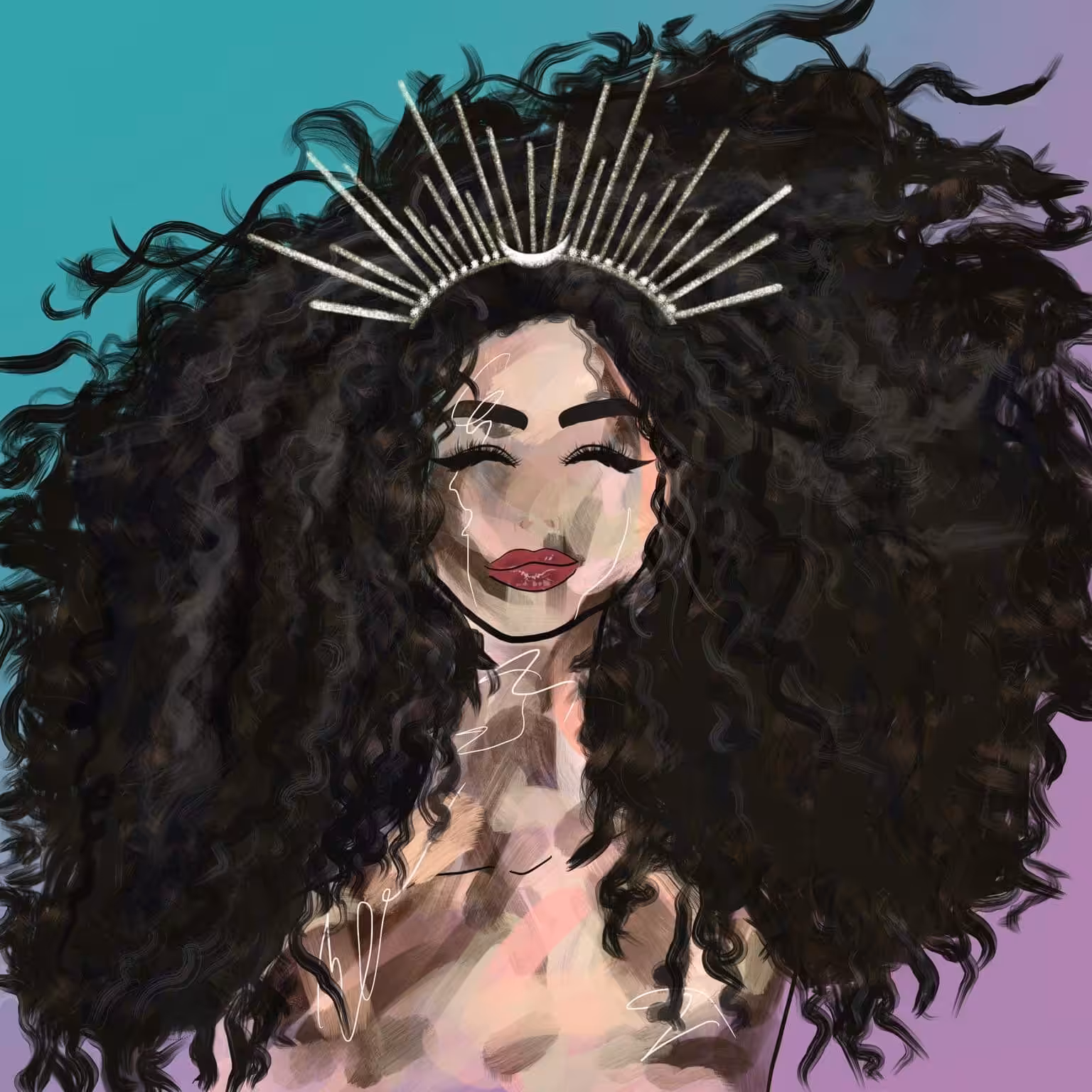 Curly Goddess #001