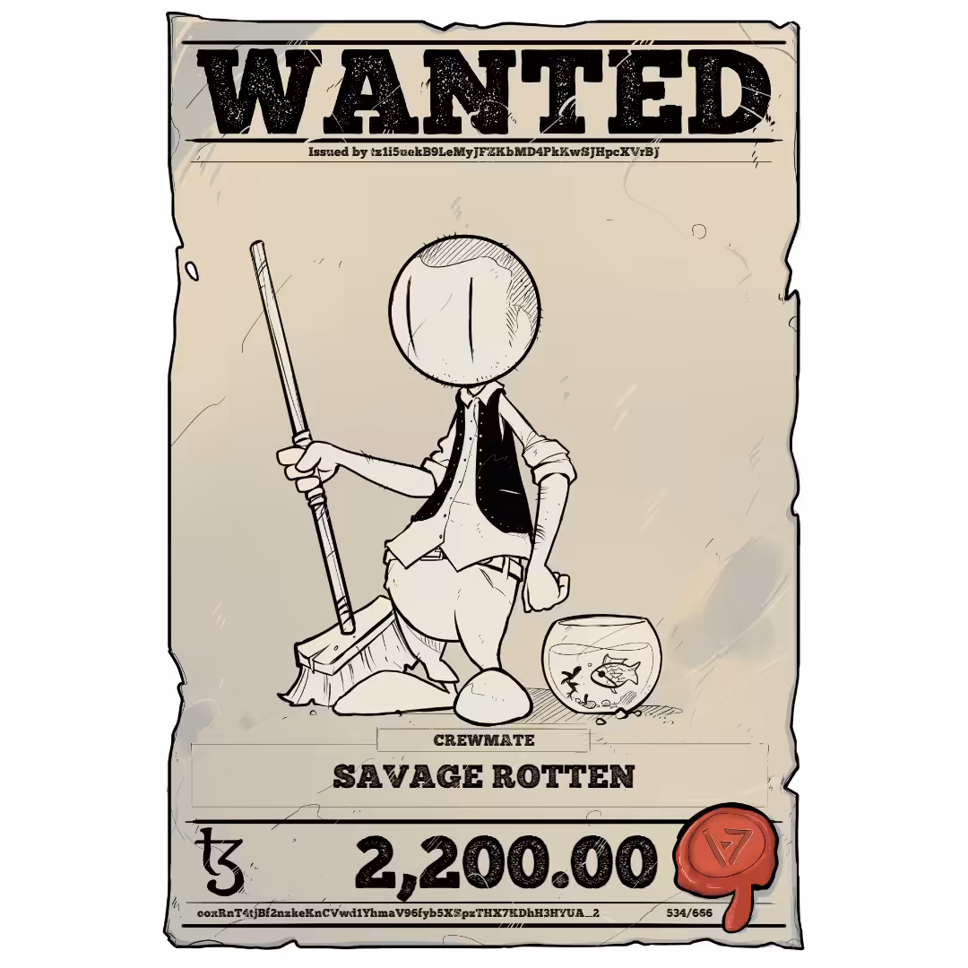 SAVAGE ROTTEN | TEZOS PIRATE 534/666