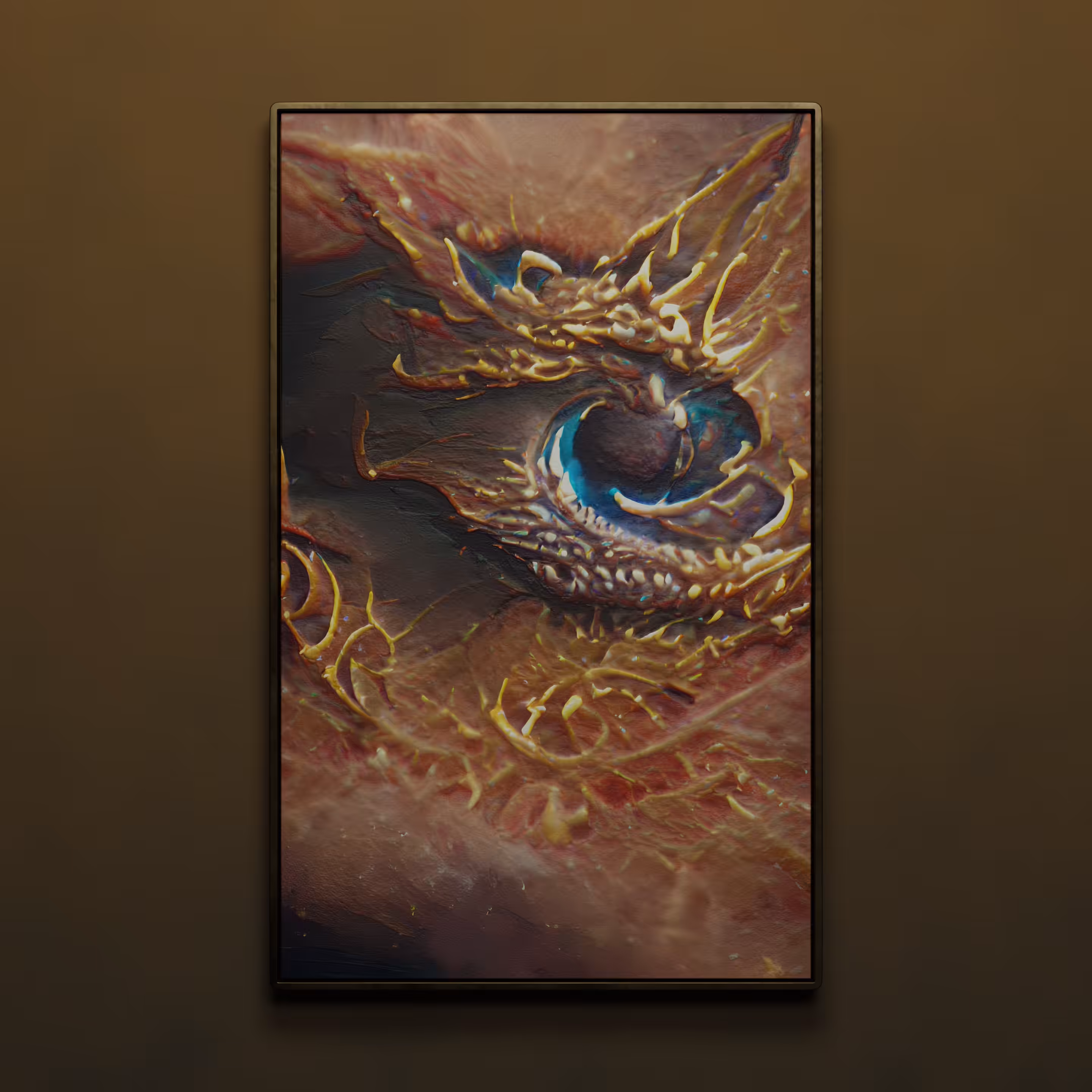 an eye on a golden dragon