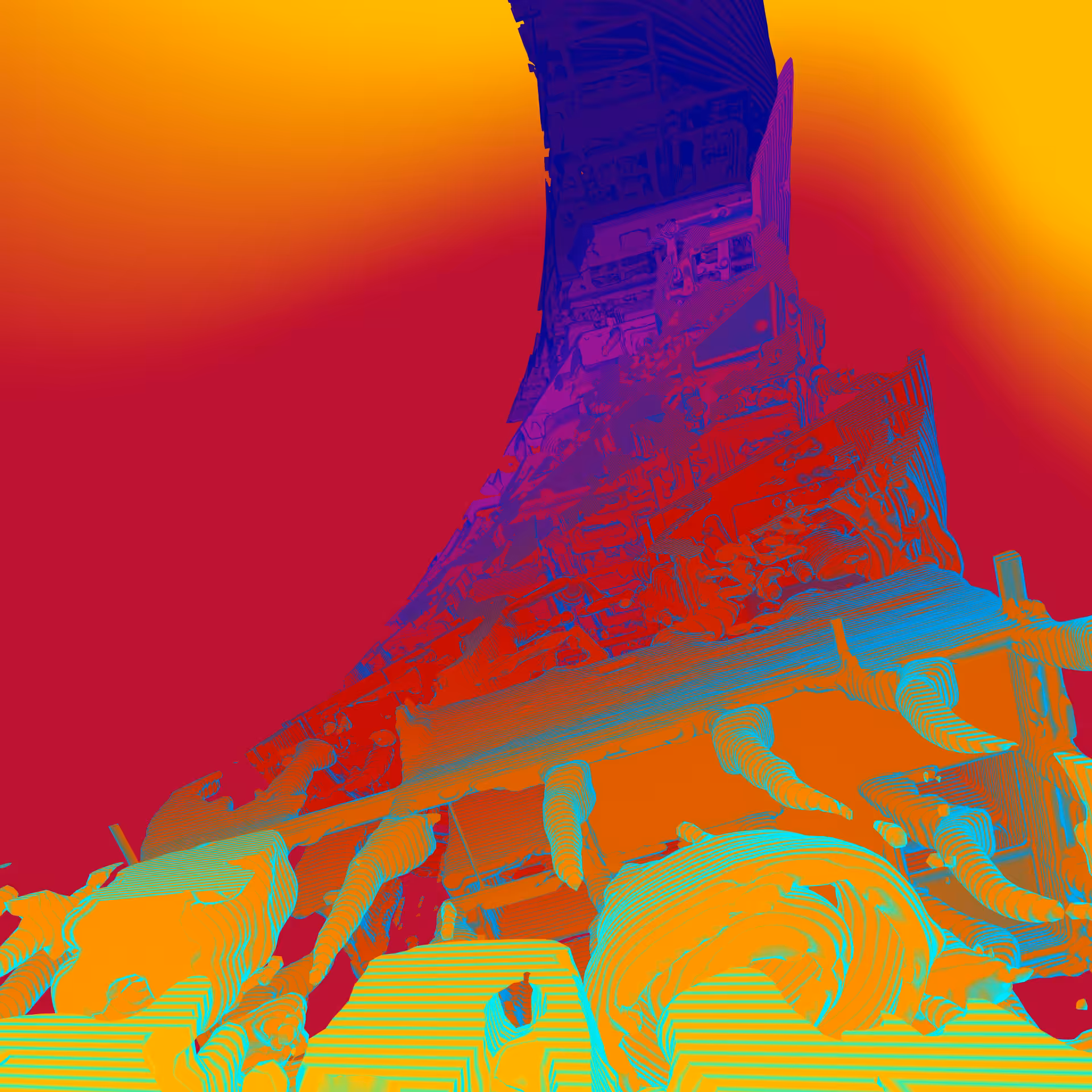 Endlessskyscraper. Flickering gradient. F420
