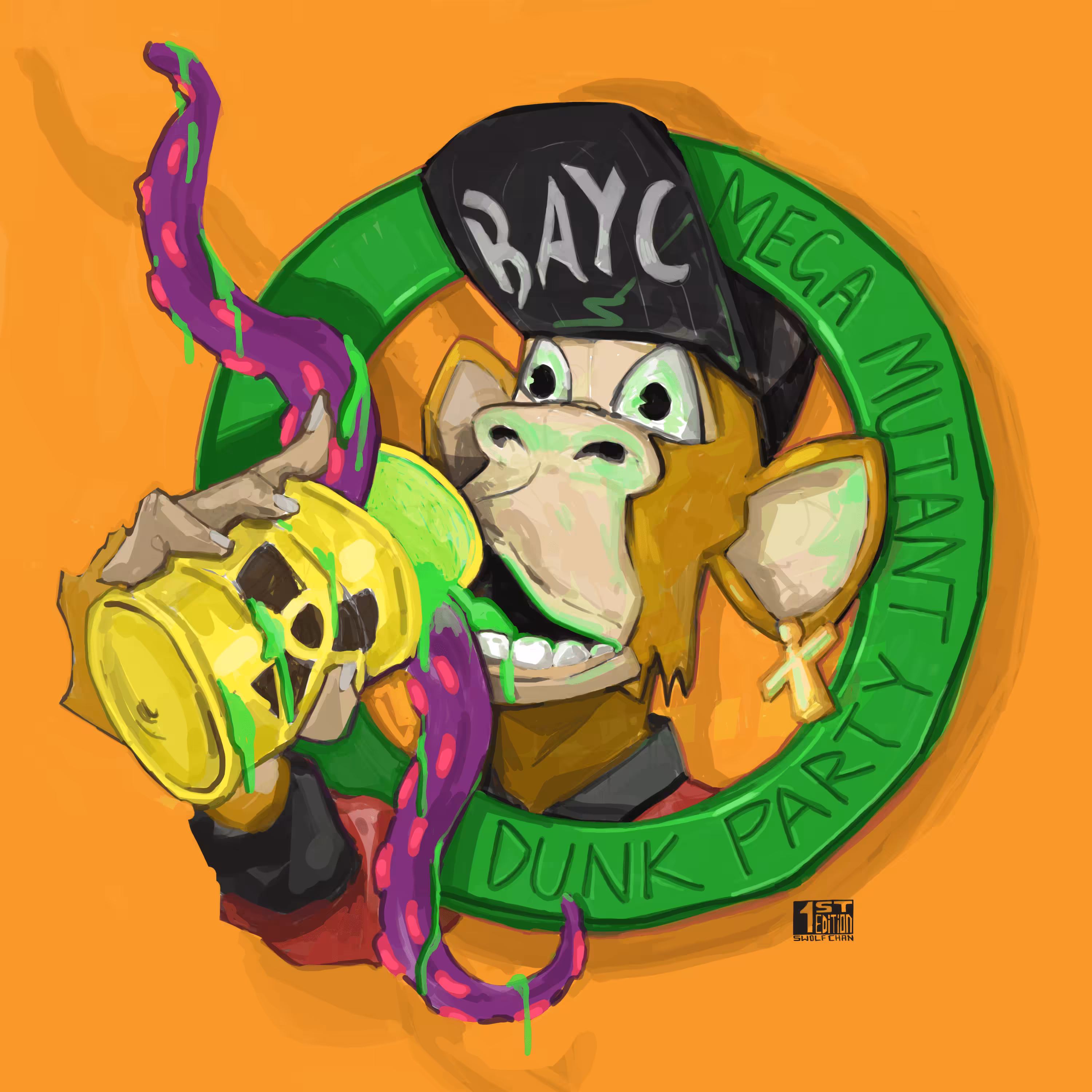 Mega Mutant Dunk Party: BAYC #9317 (1st Editions)