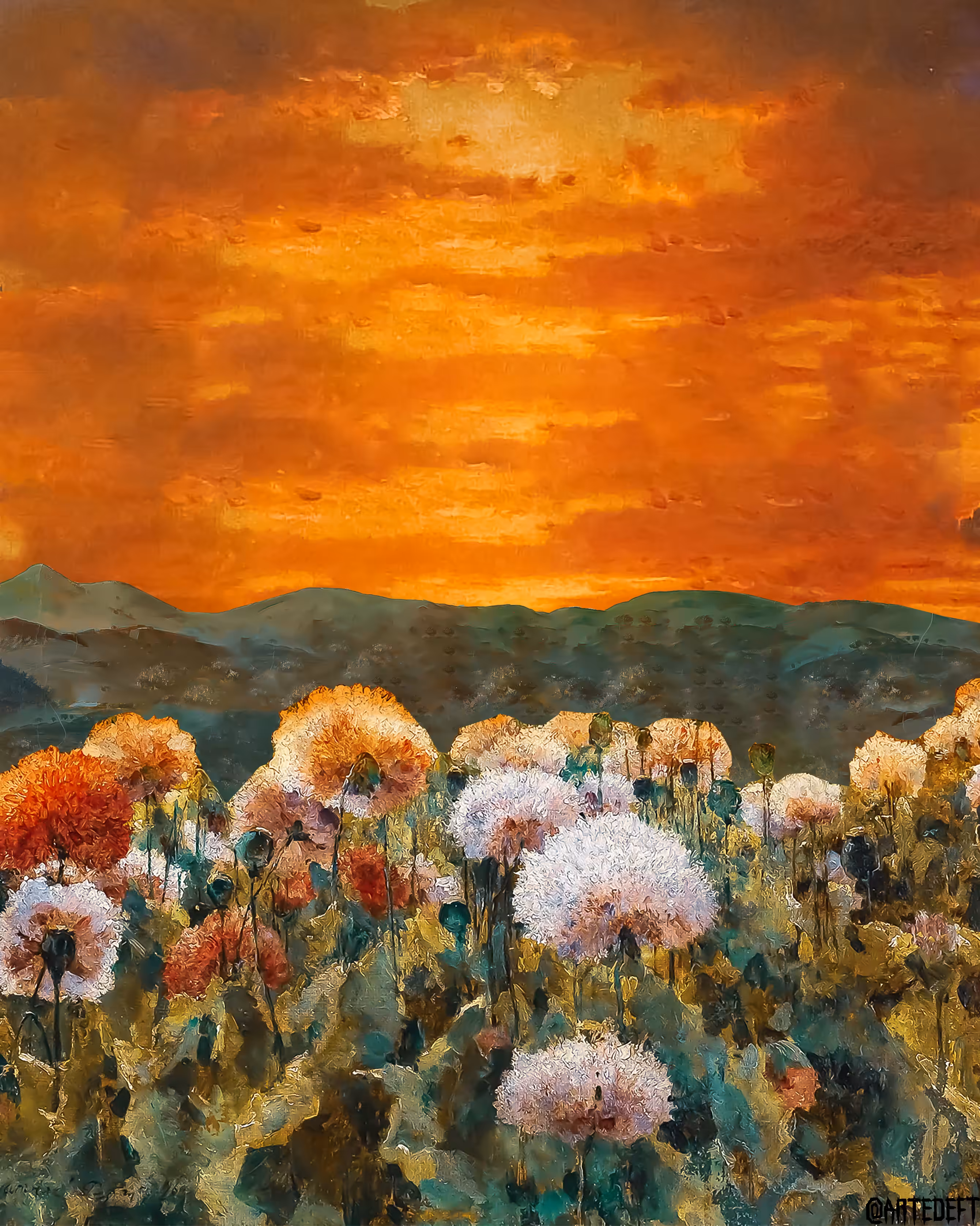 Flores frias em dias quentes
