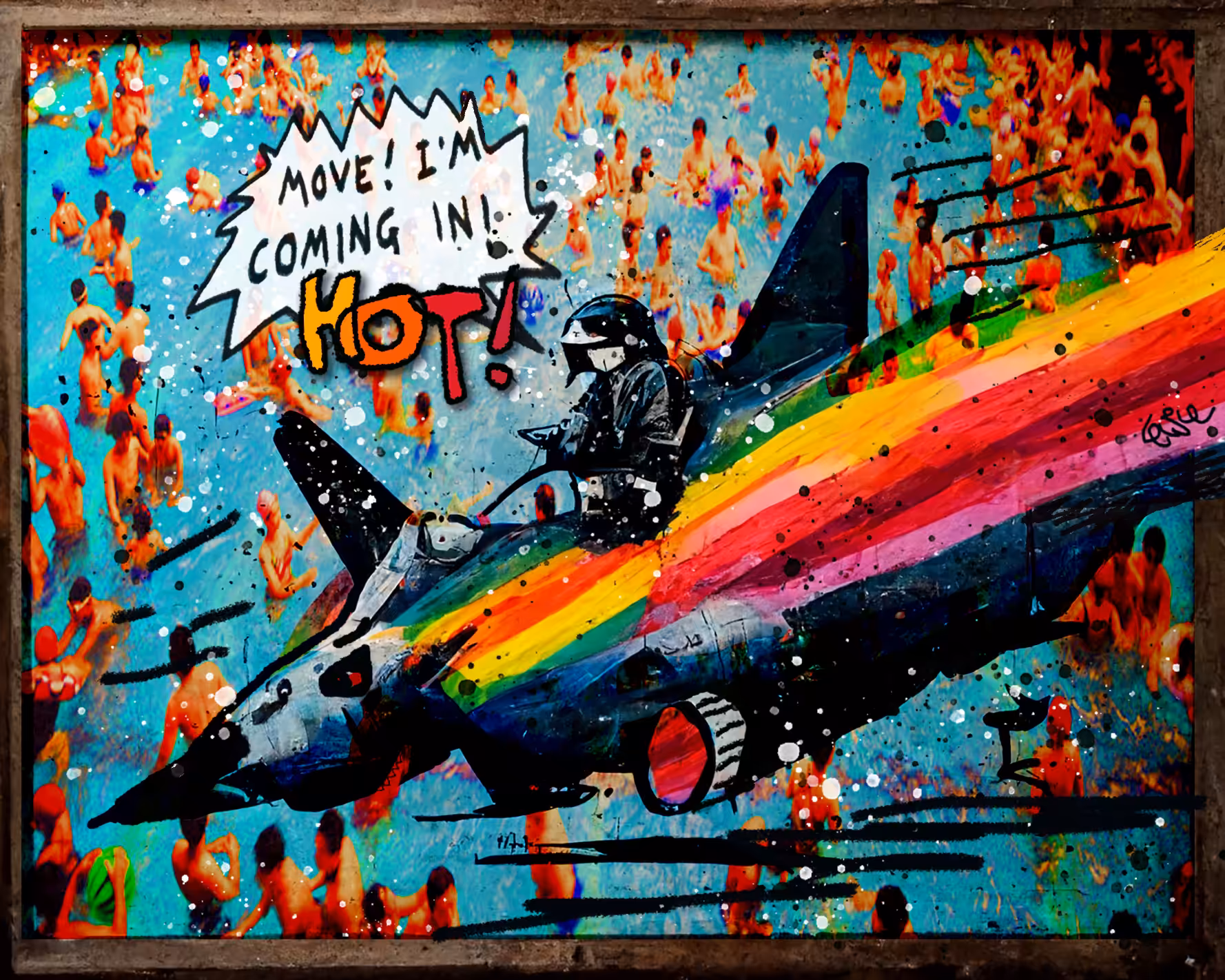 Rainbow Pilot Hits The Drink