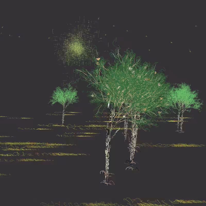 Black winter forest #83
