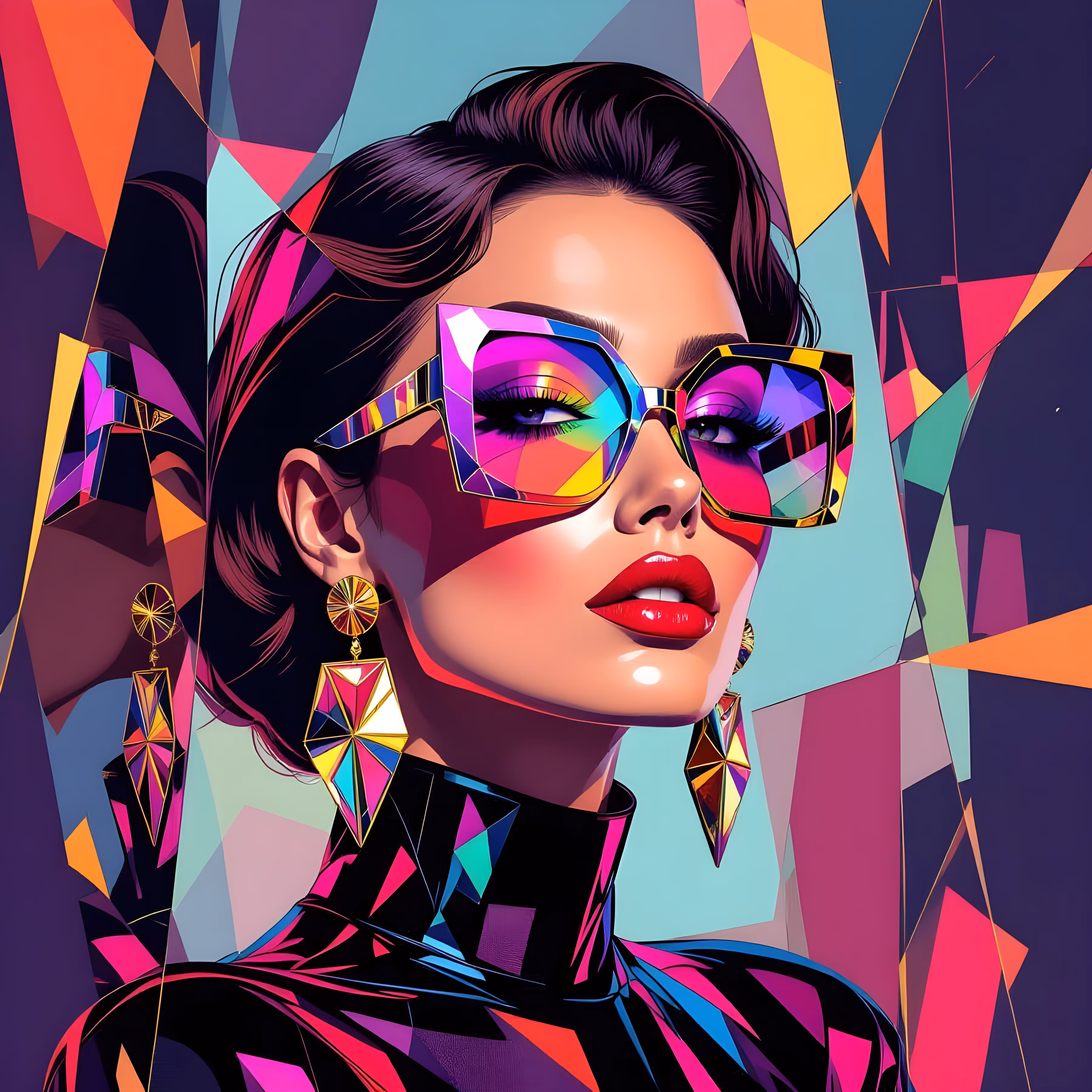 Prism Queen – Neo-Cubist Elegance