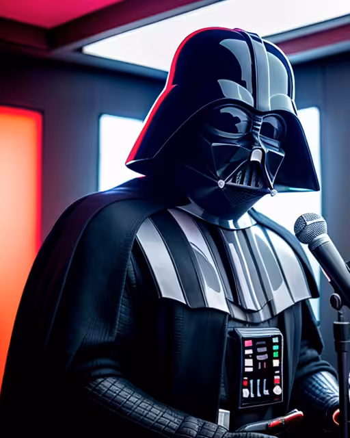Darth Vader in the studio 