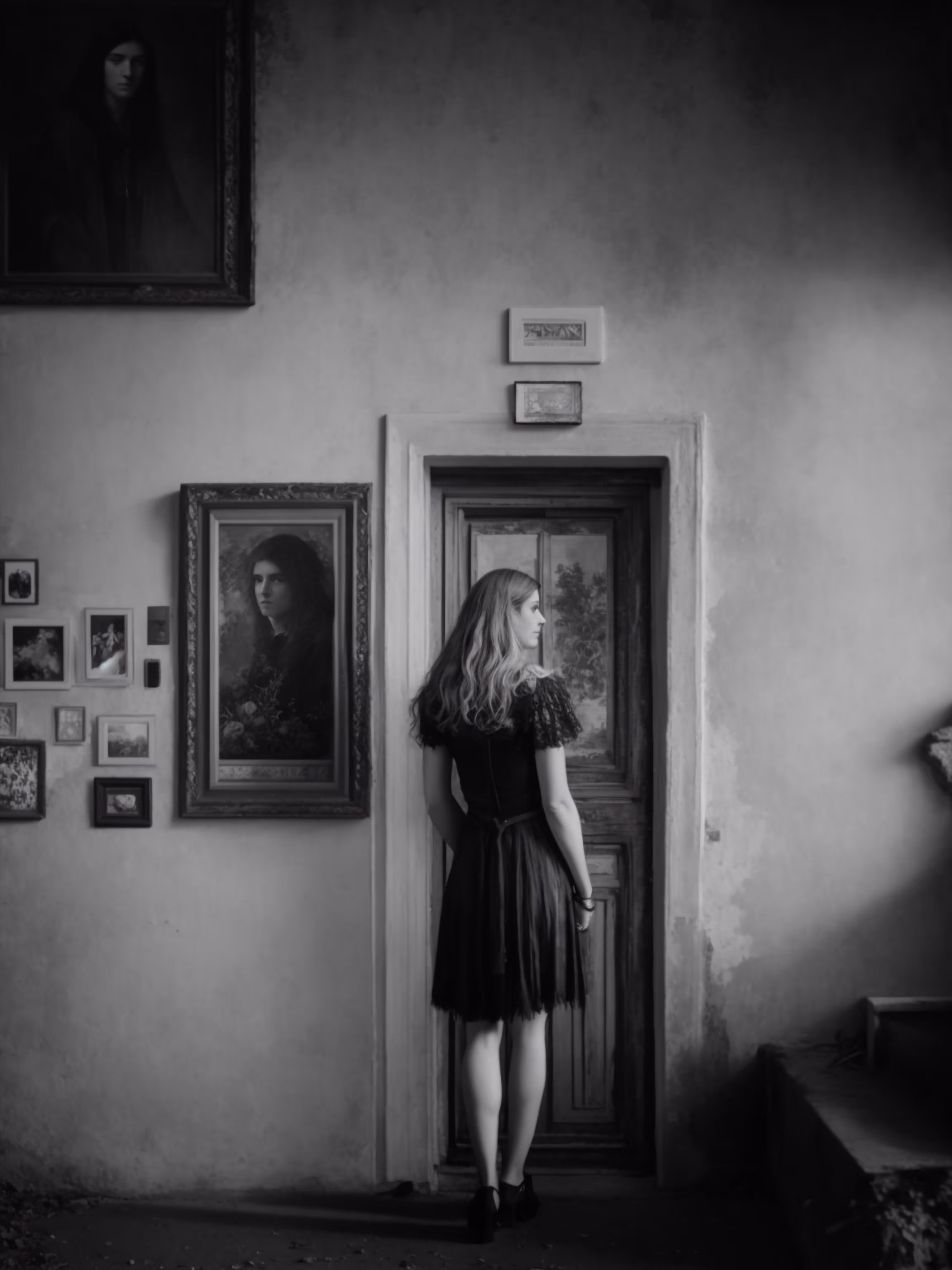 Woman by Stairway at Dawn