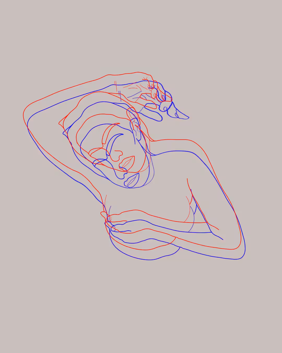 Red body blue