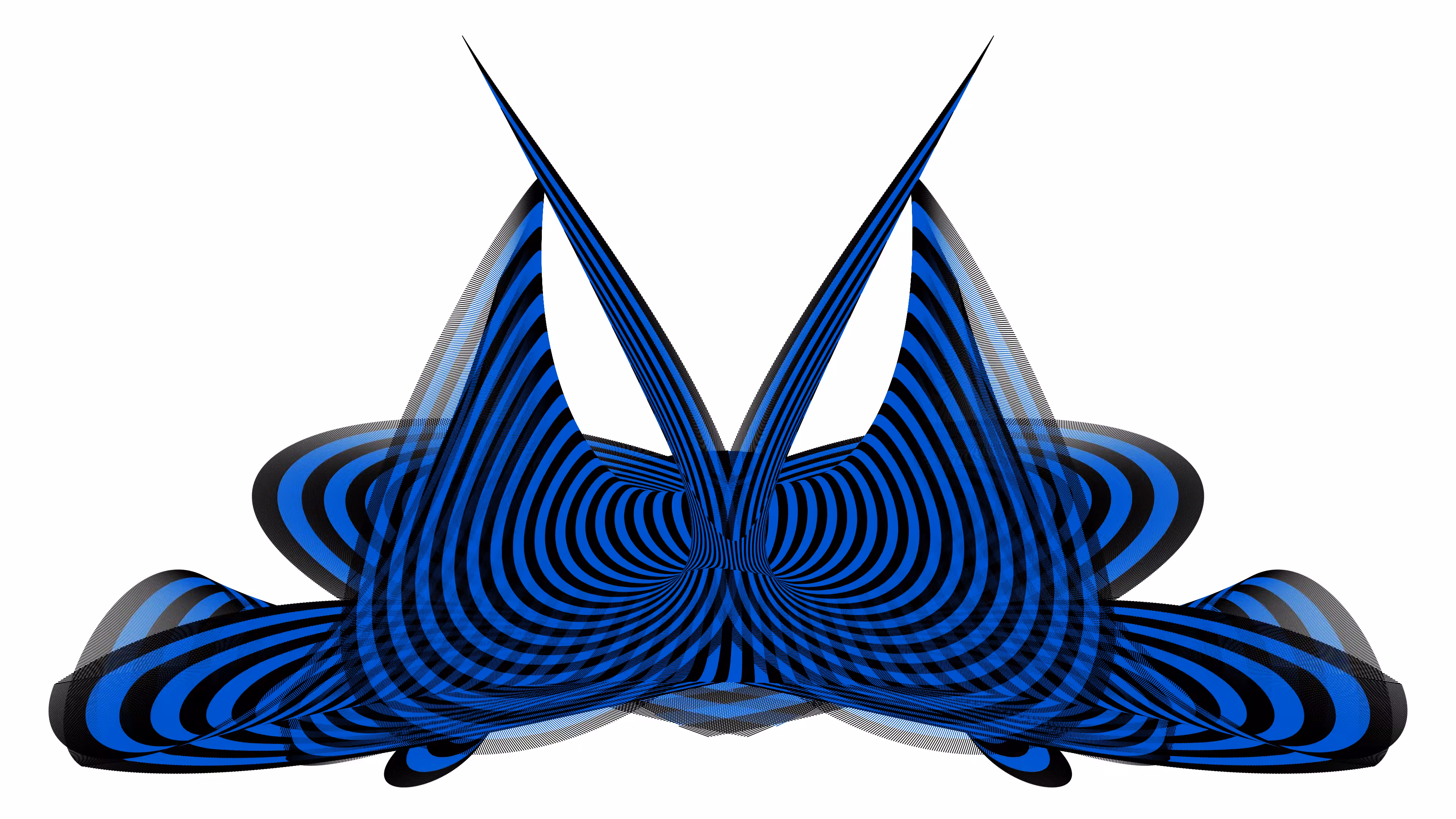 asymmetrical zebraic creature, #5 in a series of 5