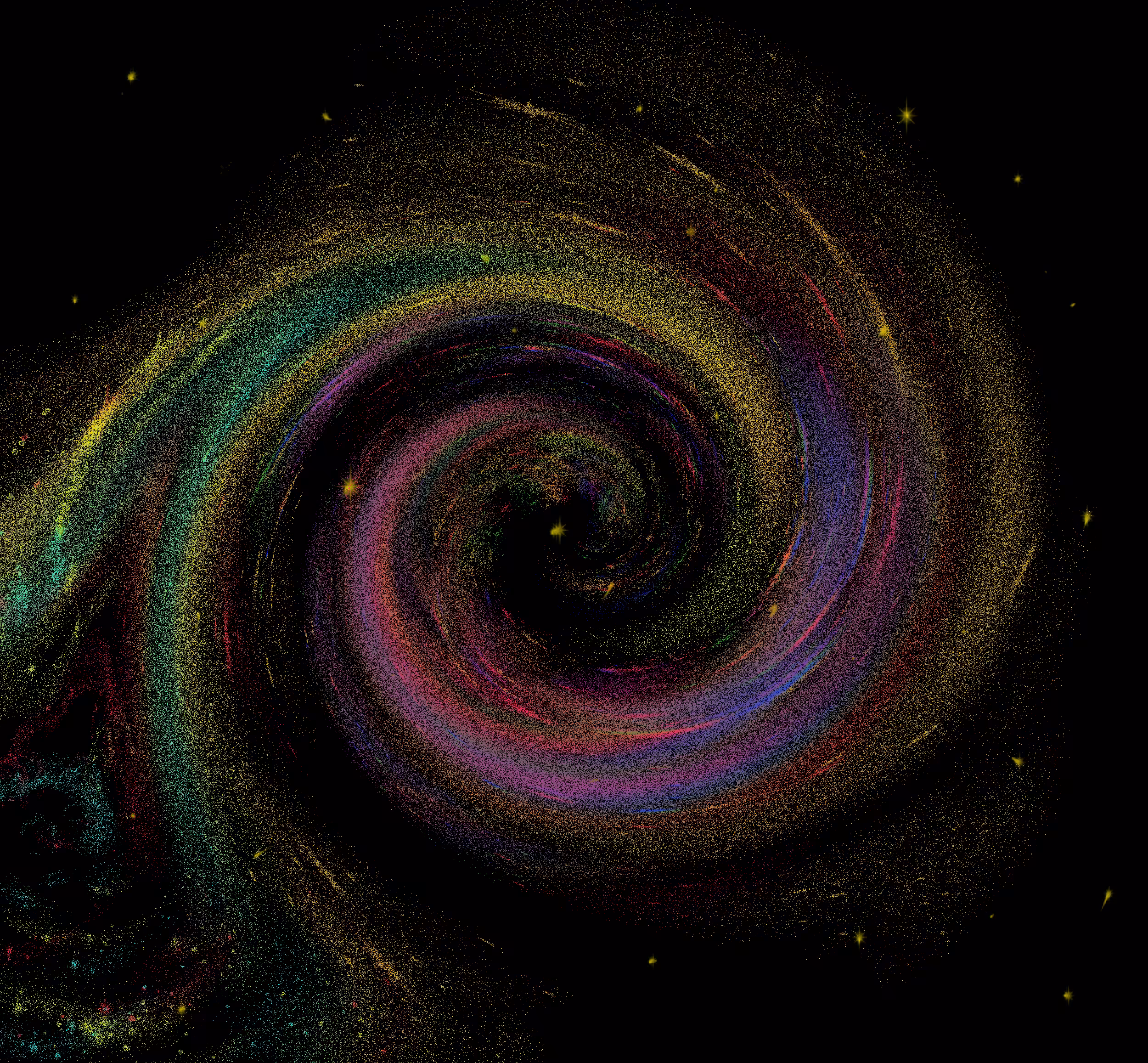 Colorful parallel word