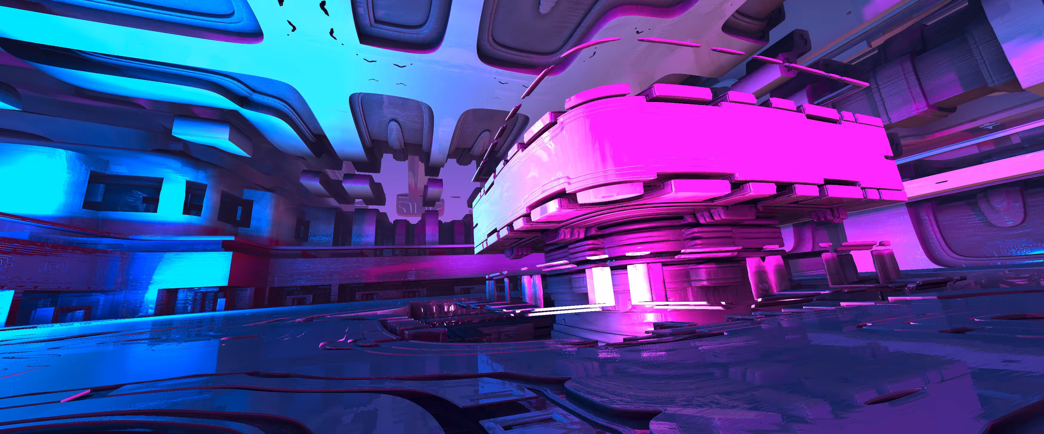 Neon cyberpunk industry