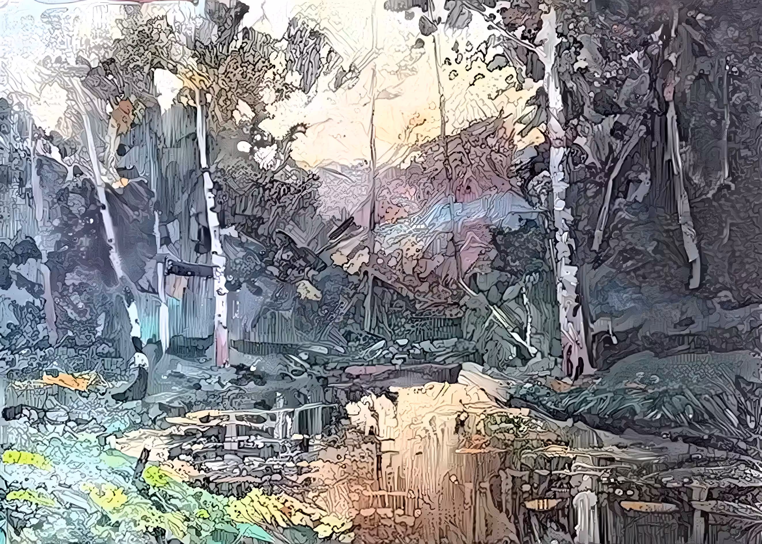 Forest lake