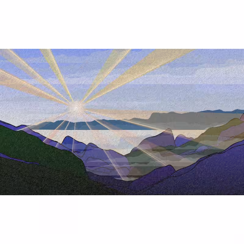 Sunrise over a Mountain Lake #67