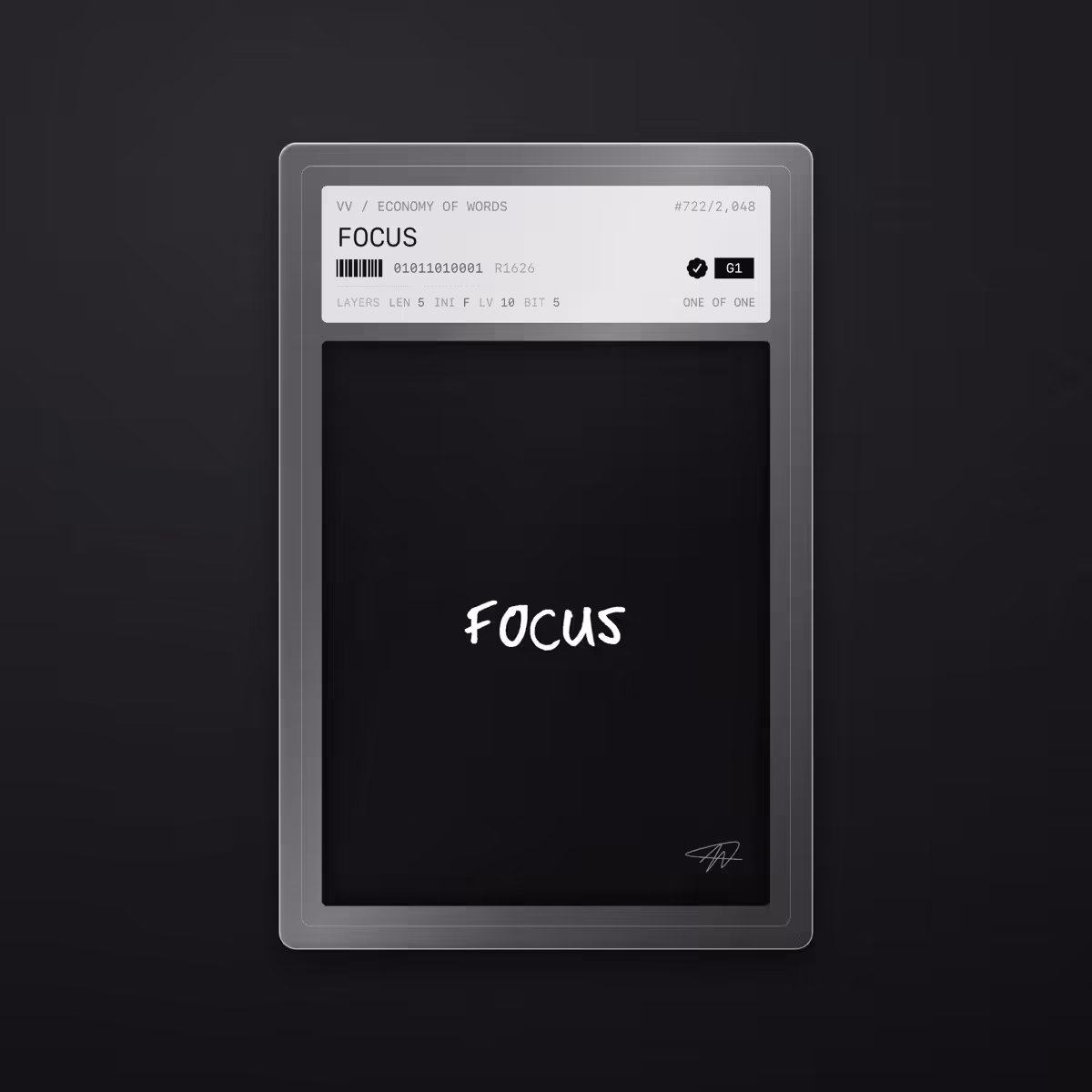 Economy of Words: FOCUS · #722