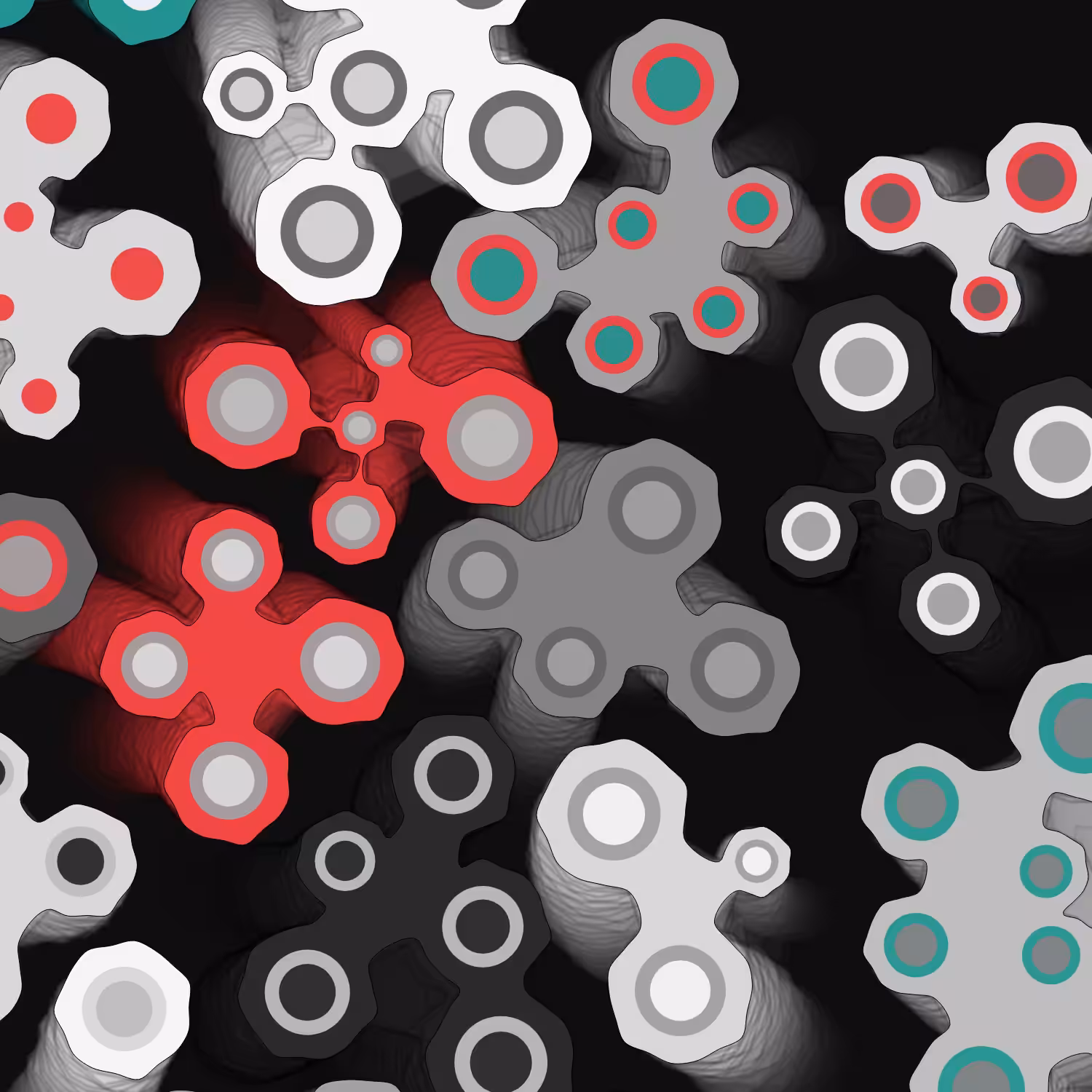 Geometric colorful shapes (Free edition) #116