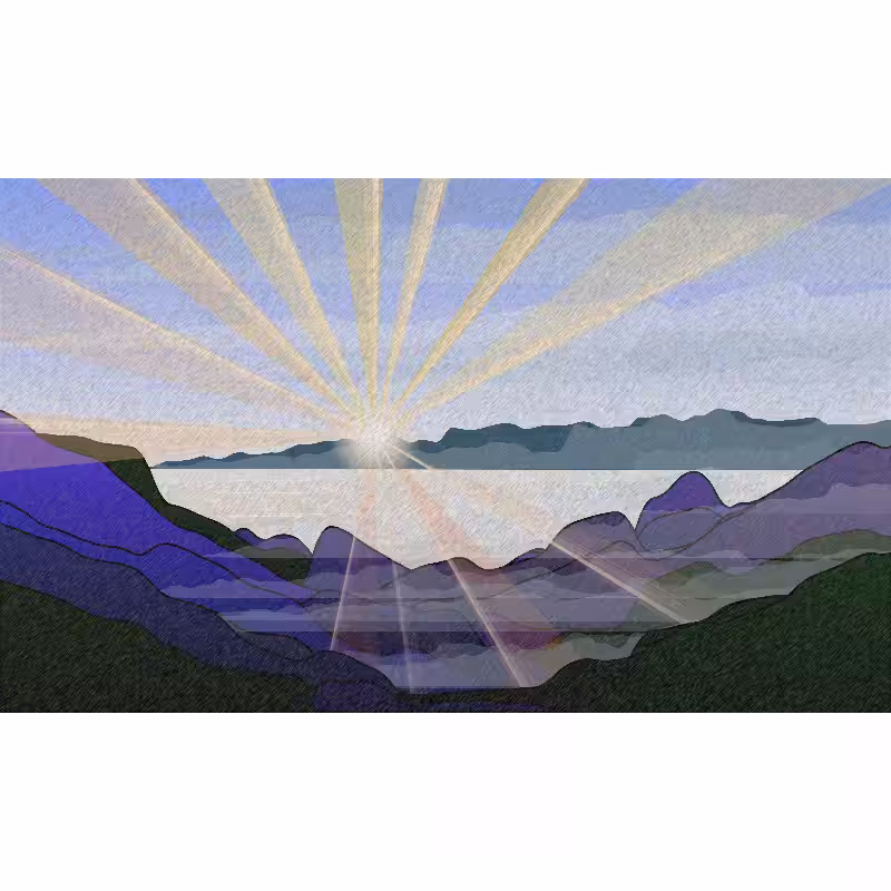 Sunrise over a Mountain Lake #31