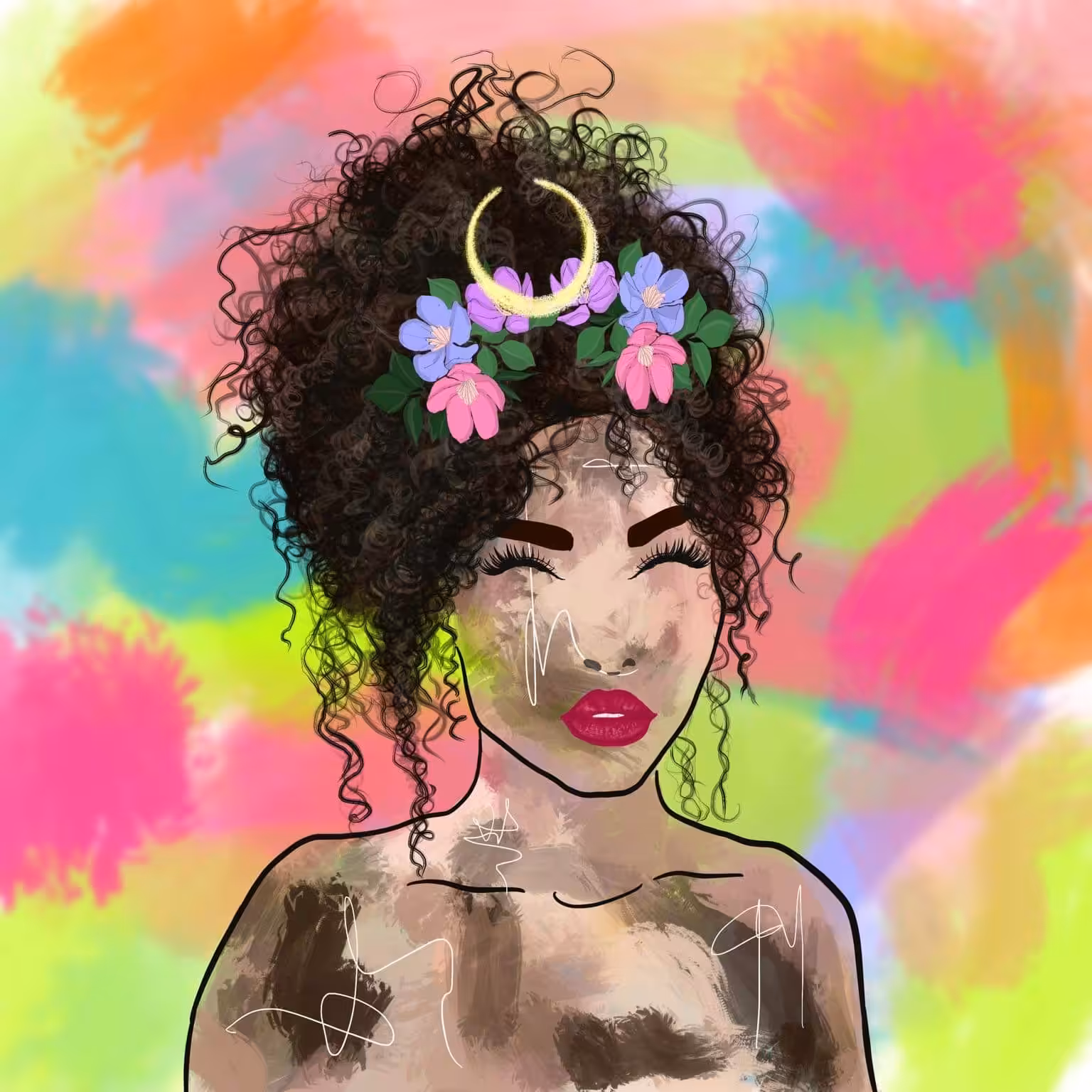 Curly Goddess #003