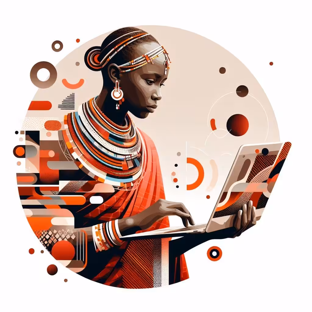 Maasai woman in connection