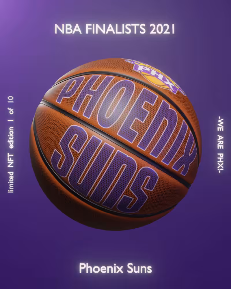 Phoenix Suns NBA Finalists 2021 Digital Basketball