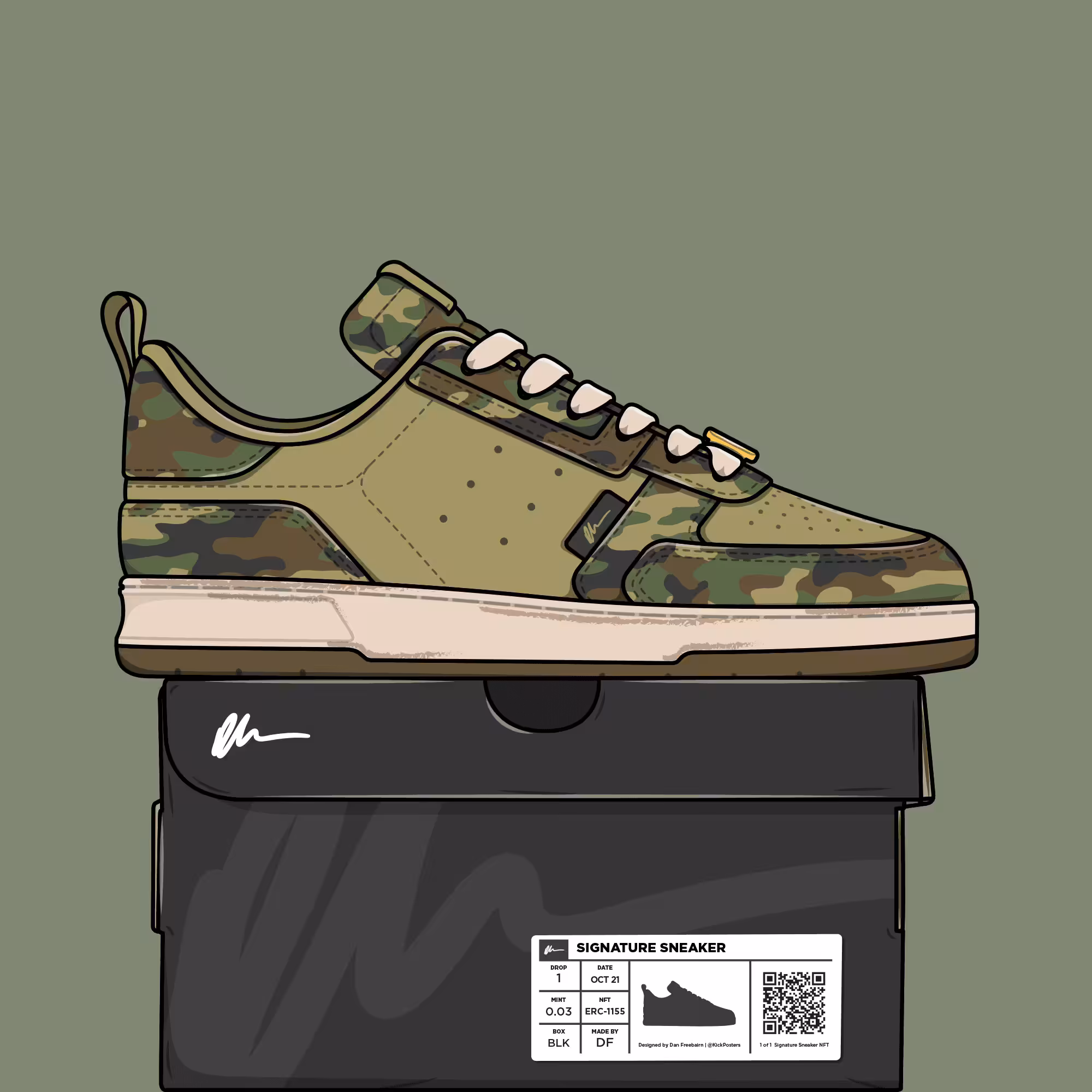 Signature Sneaker 'Camo' - #040