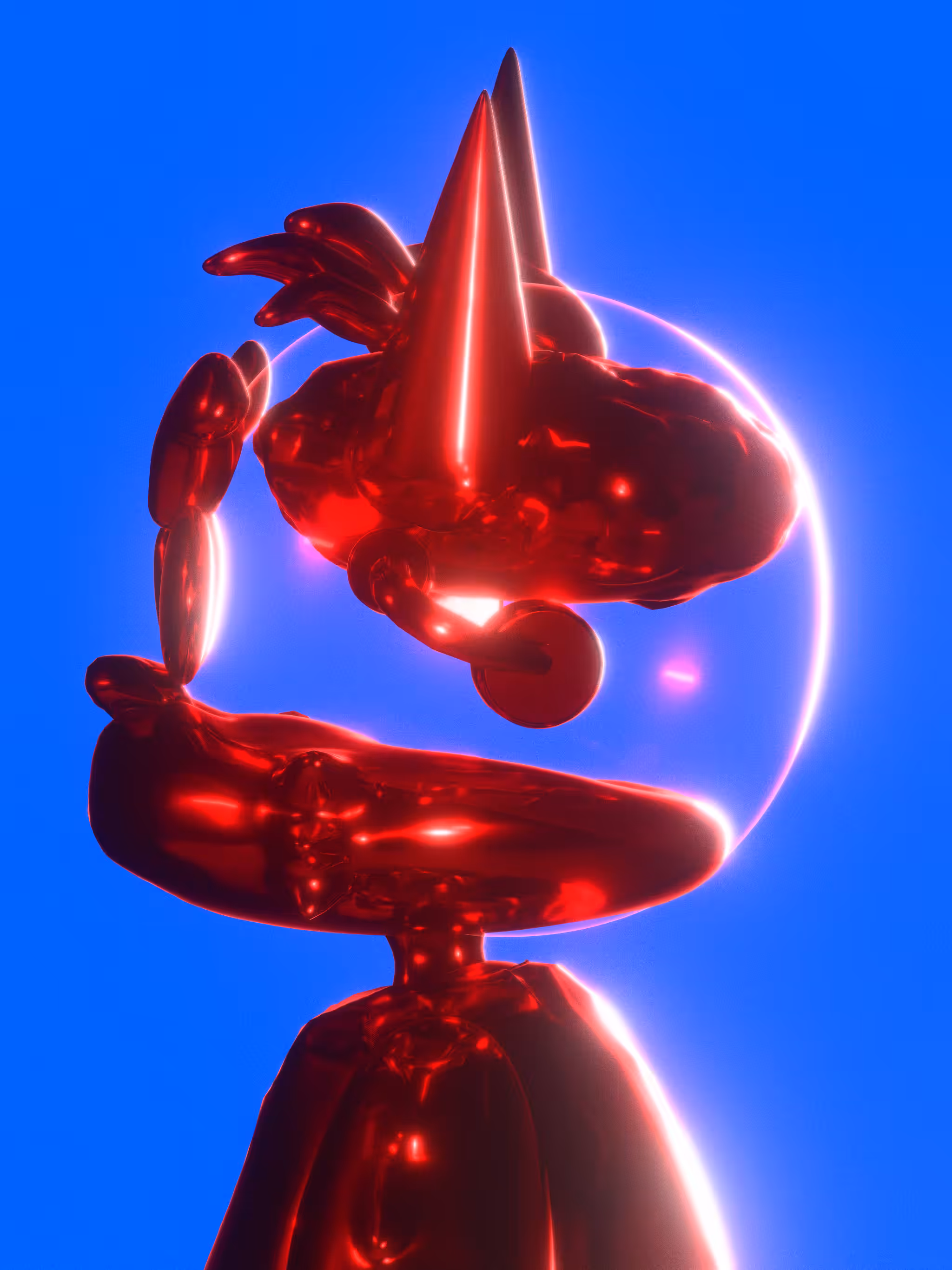 Cloned Cranium Cat Club RED GOLD METALIC