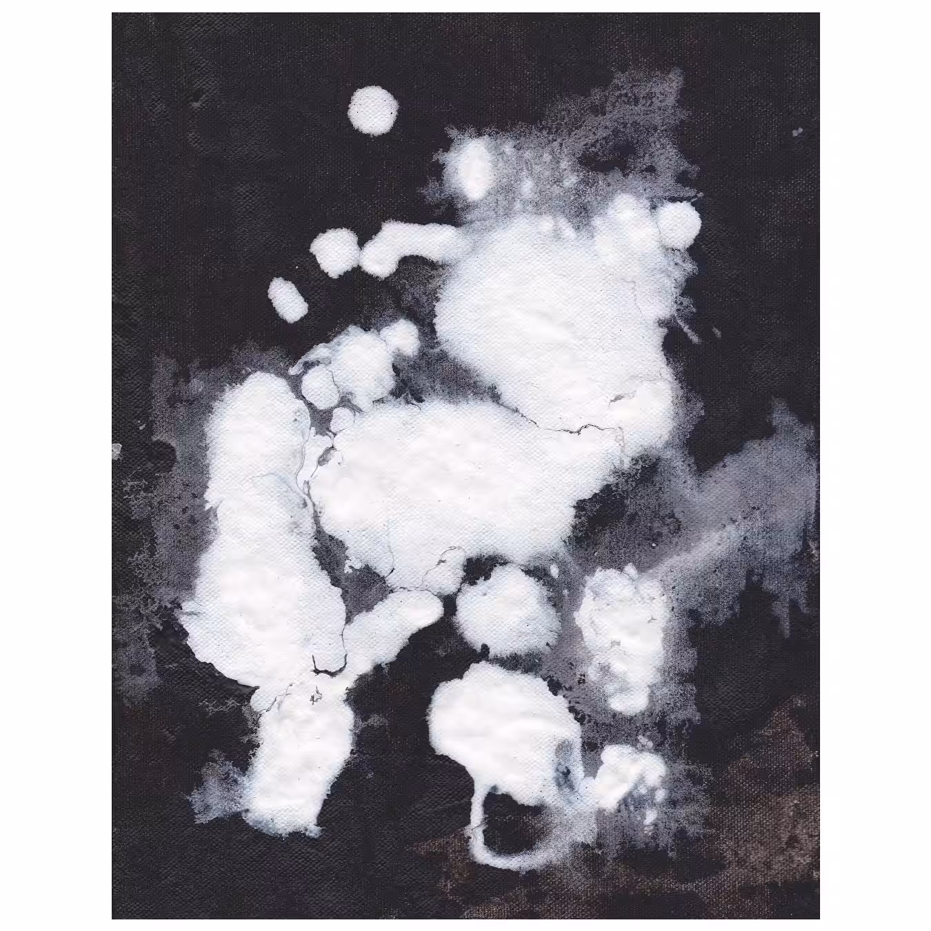 Physical Painting, Black and White Abstract