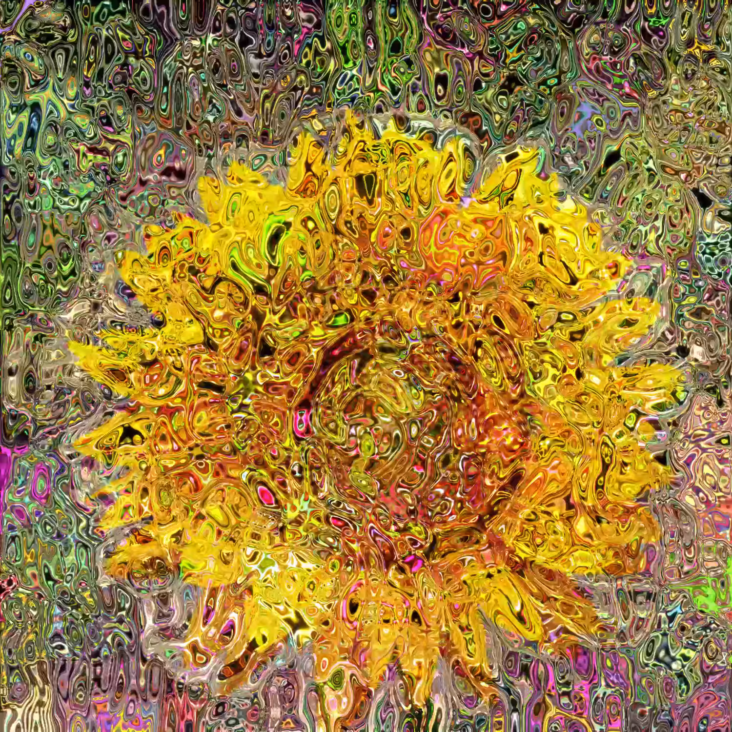 Sunflower Flower Distortion #4