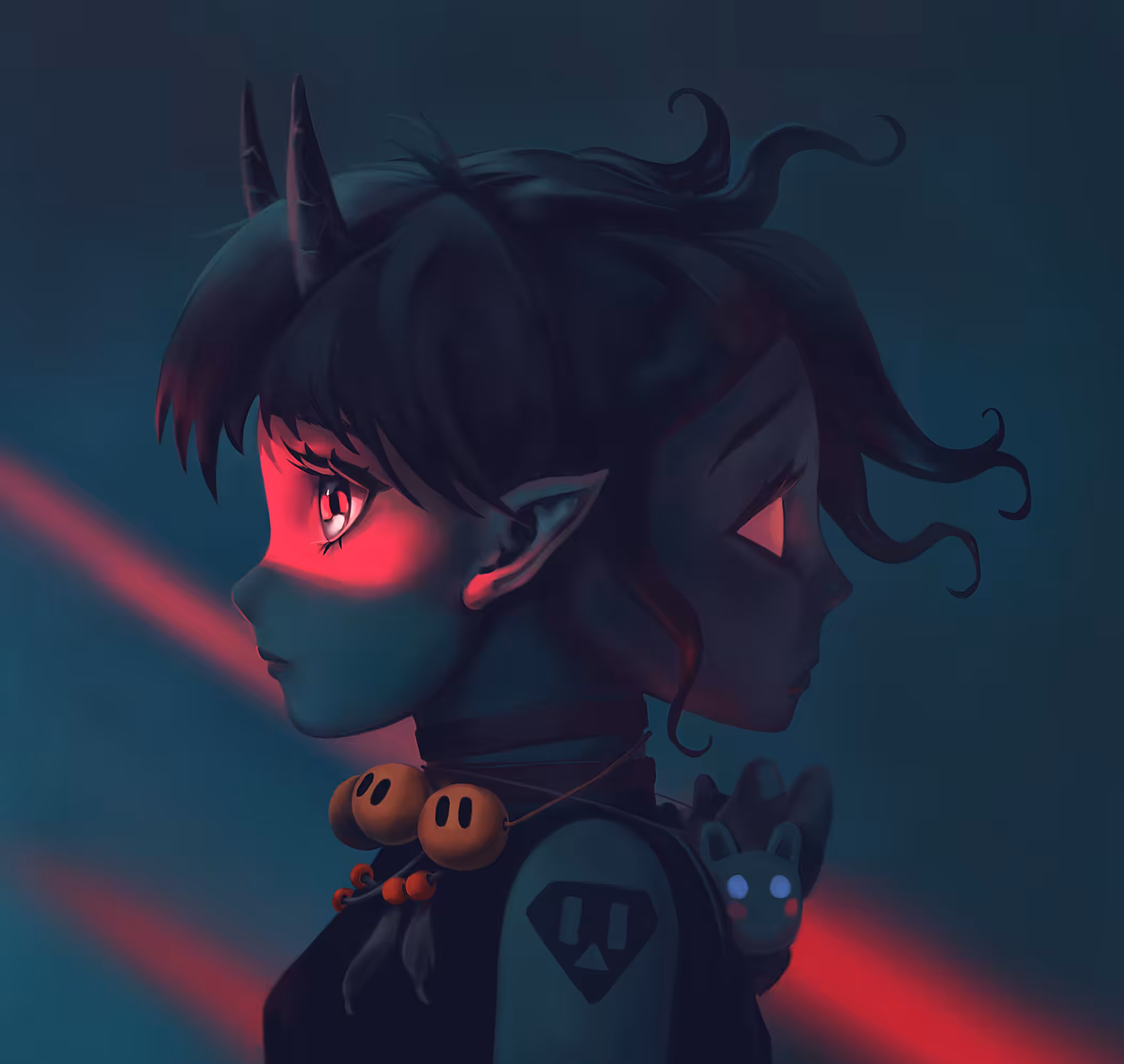 Dark side of the head