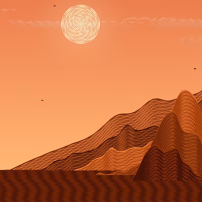 Painted Mountain Sunset #68