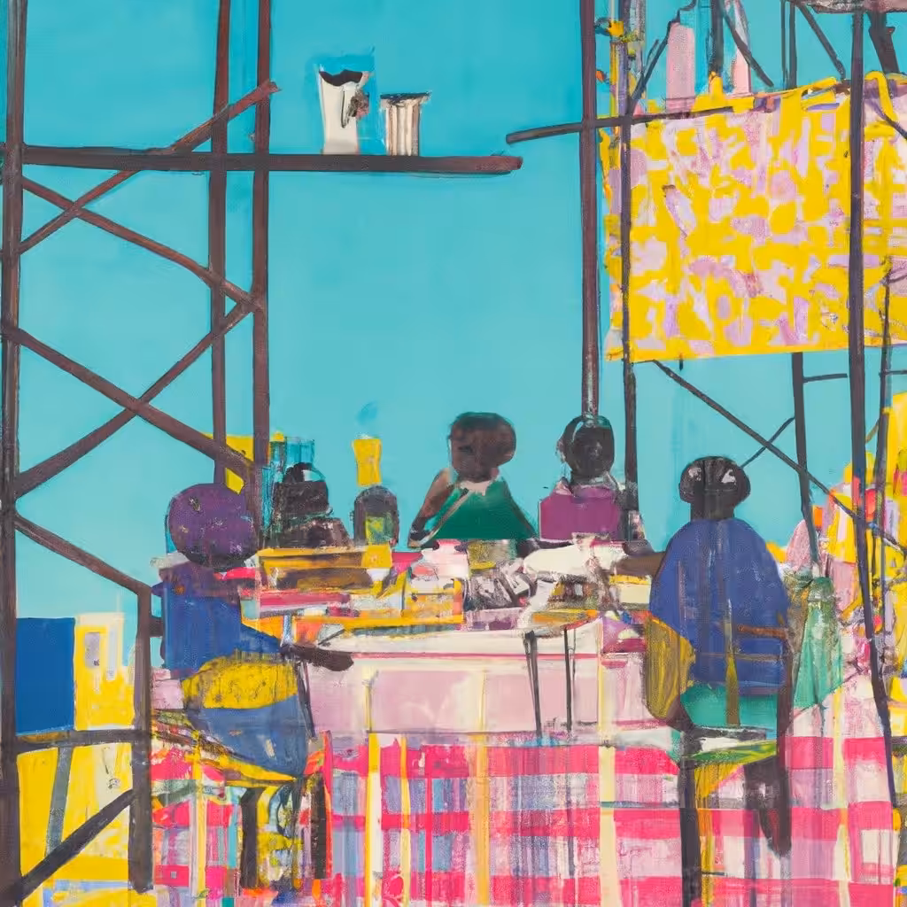 «dinner upon a scaffold #2» (2023)
