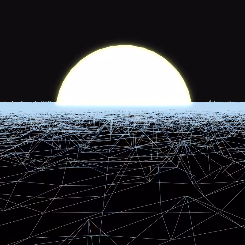 Generative Retrowave Field #91
