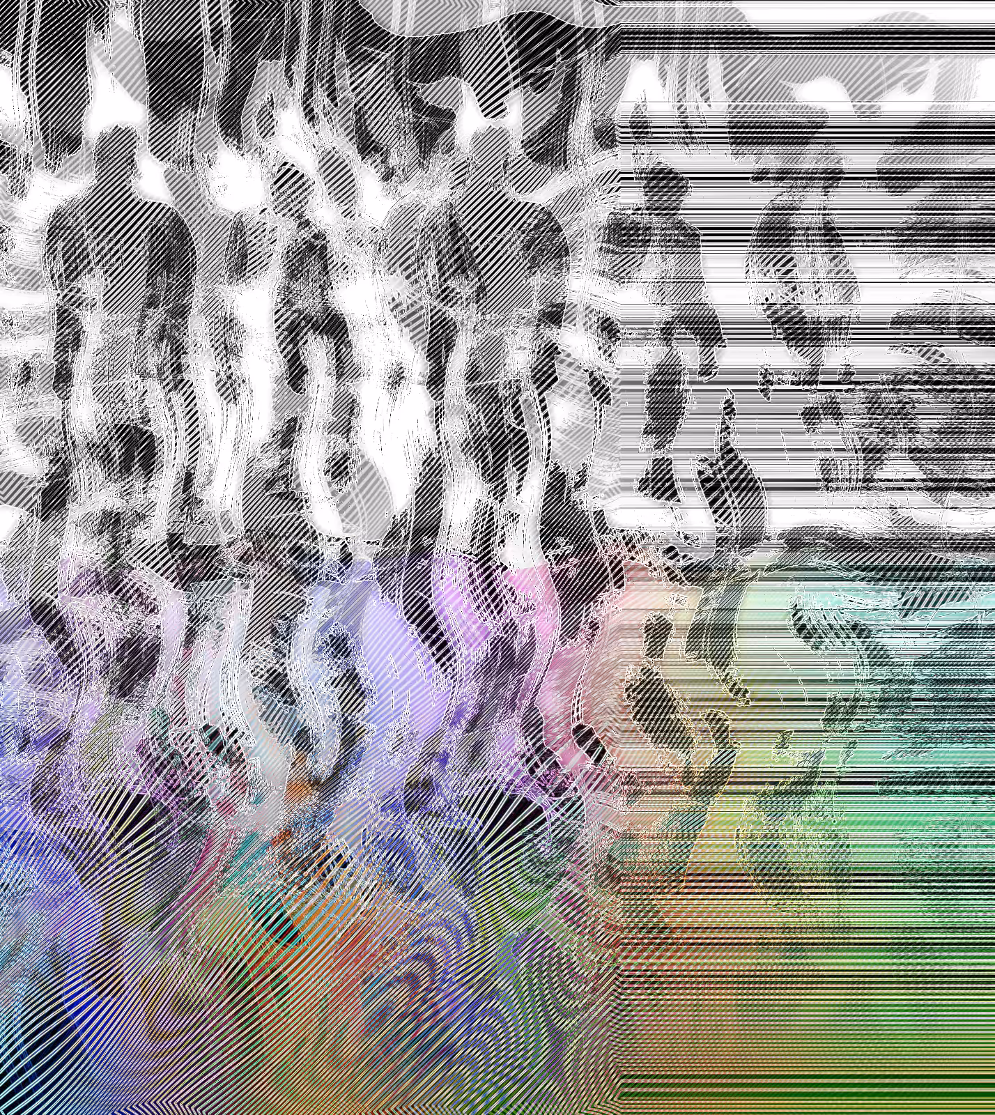 Aqua glitched Multitude