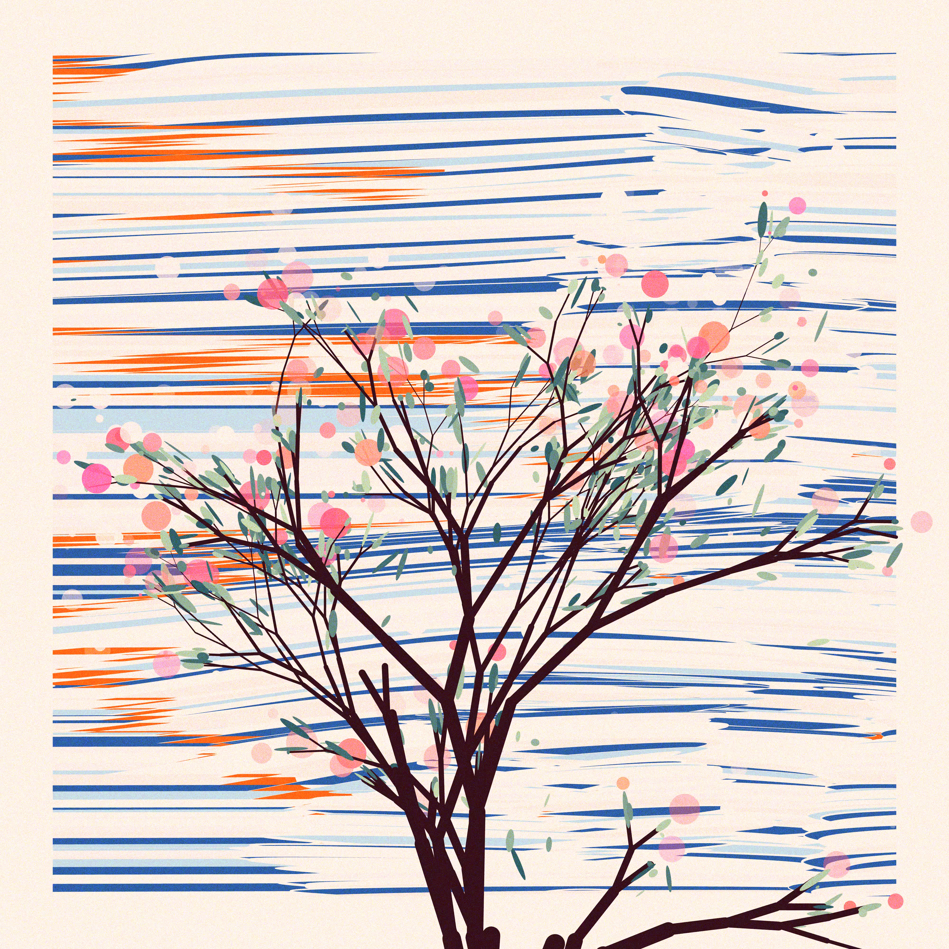 The Blossoms Behind the River