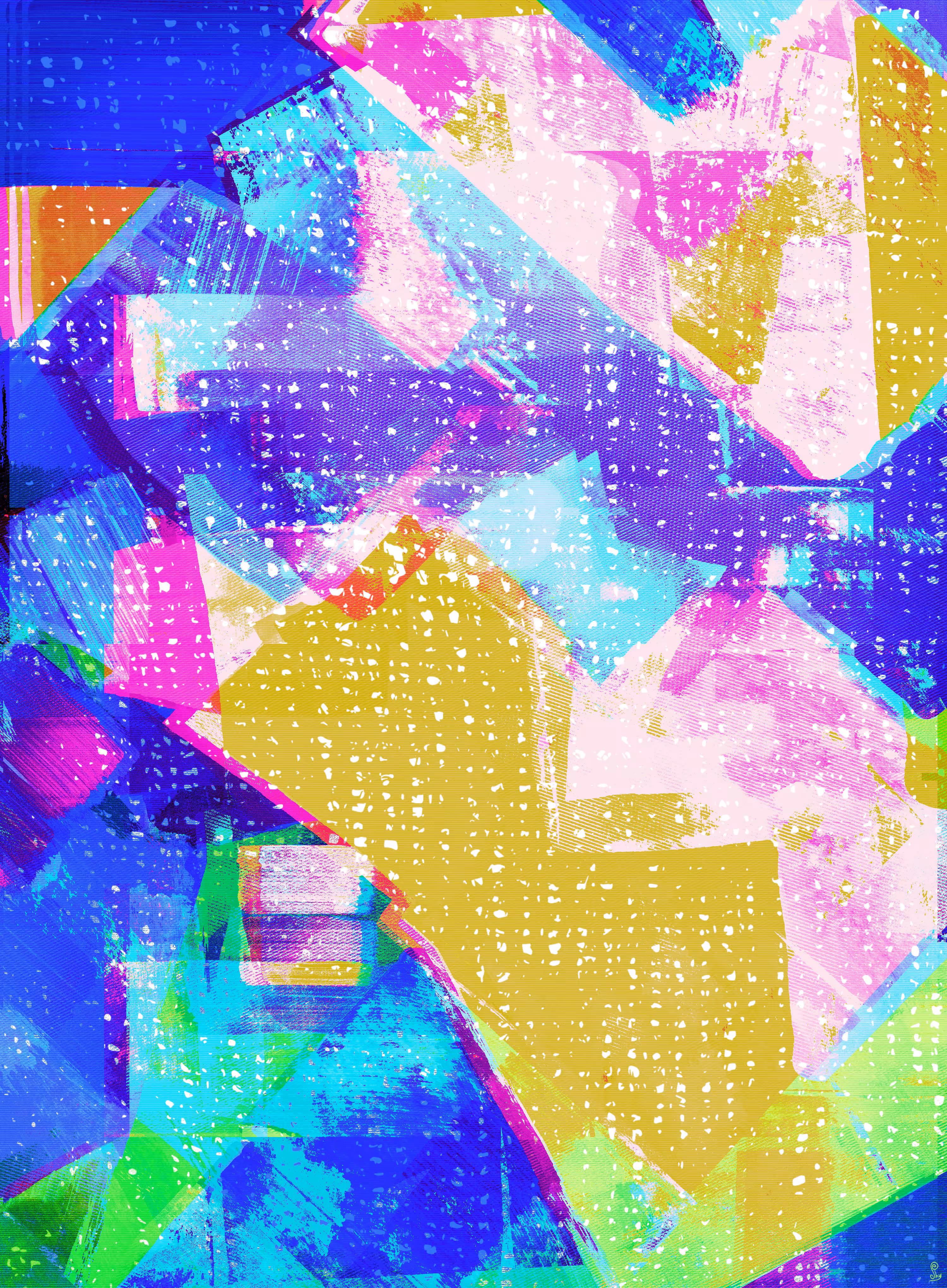 Abstract Painting - Busy City #1