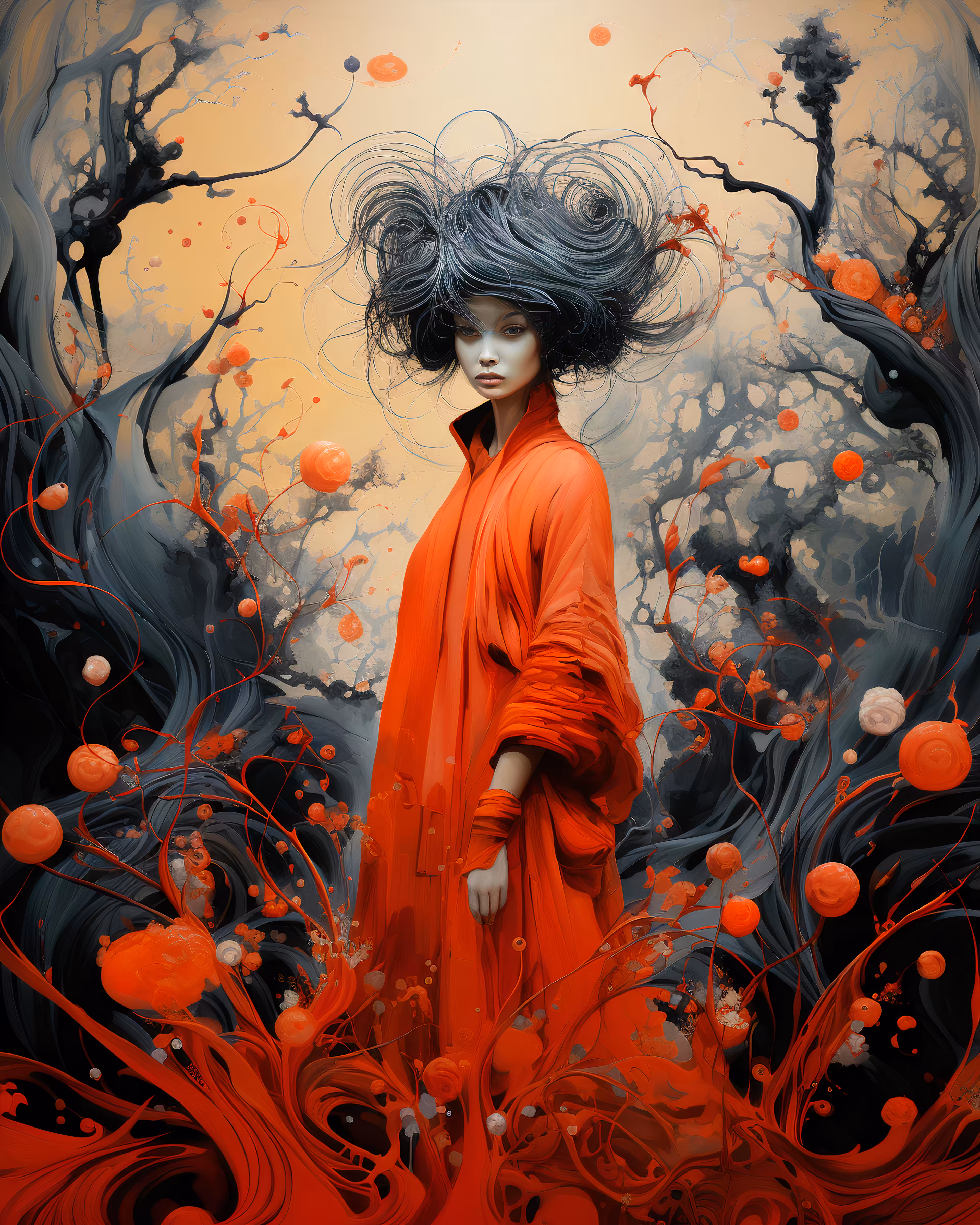 Mysterious Lady. Fantasy #018