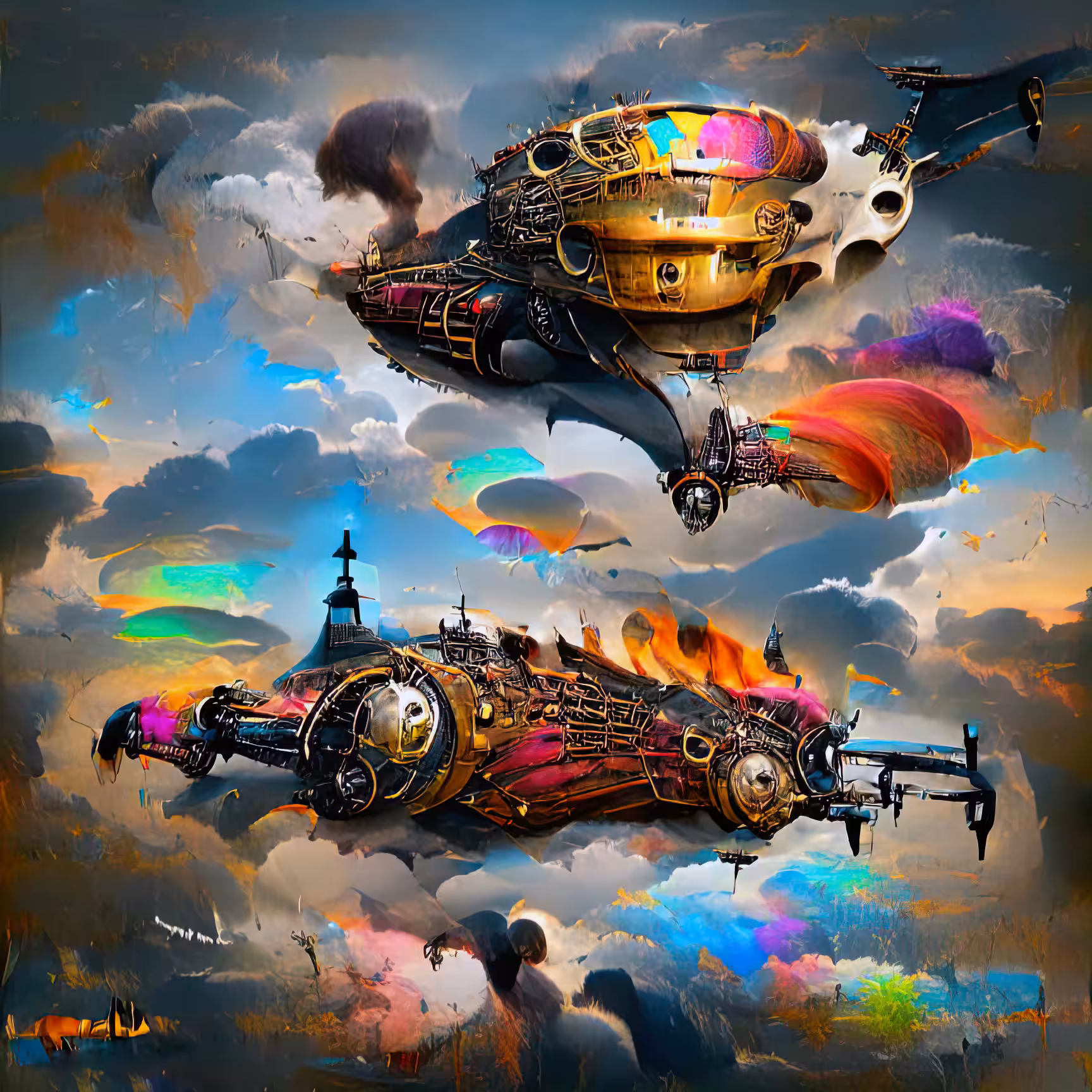Anne Spalter AI Spaceships: Outerspace Steampunk 188/501