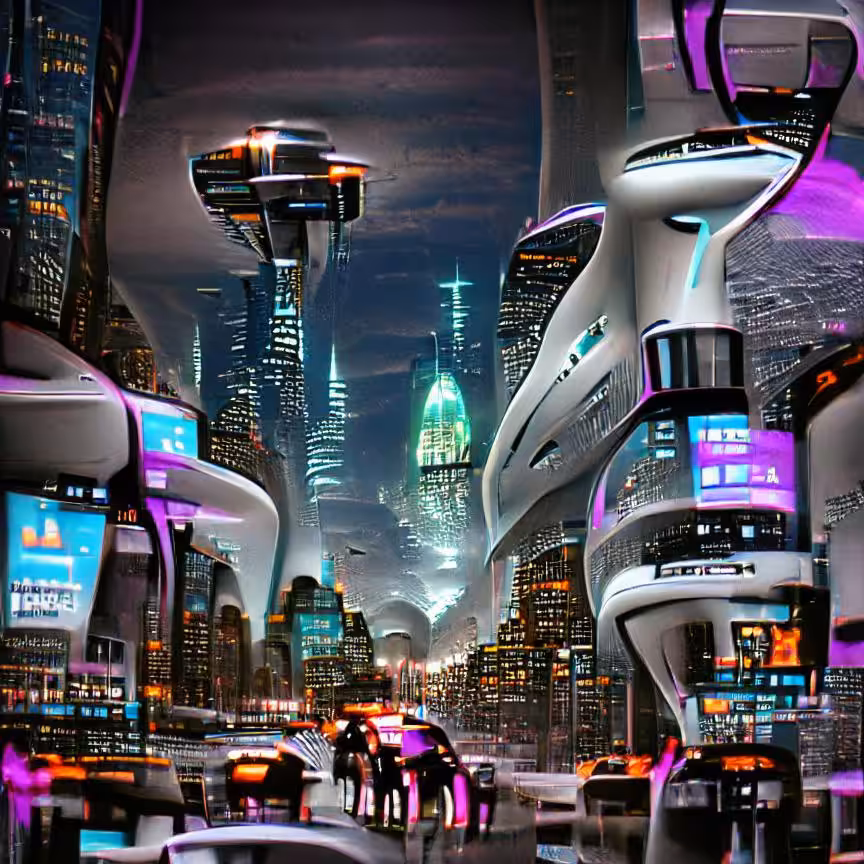 times square nyc futurist AI from my real photos
