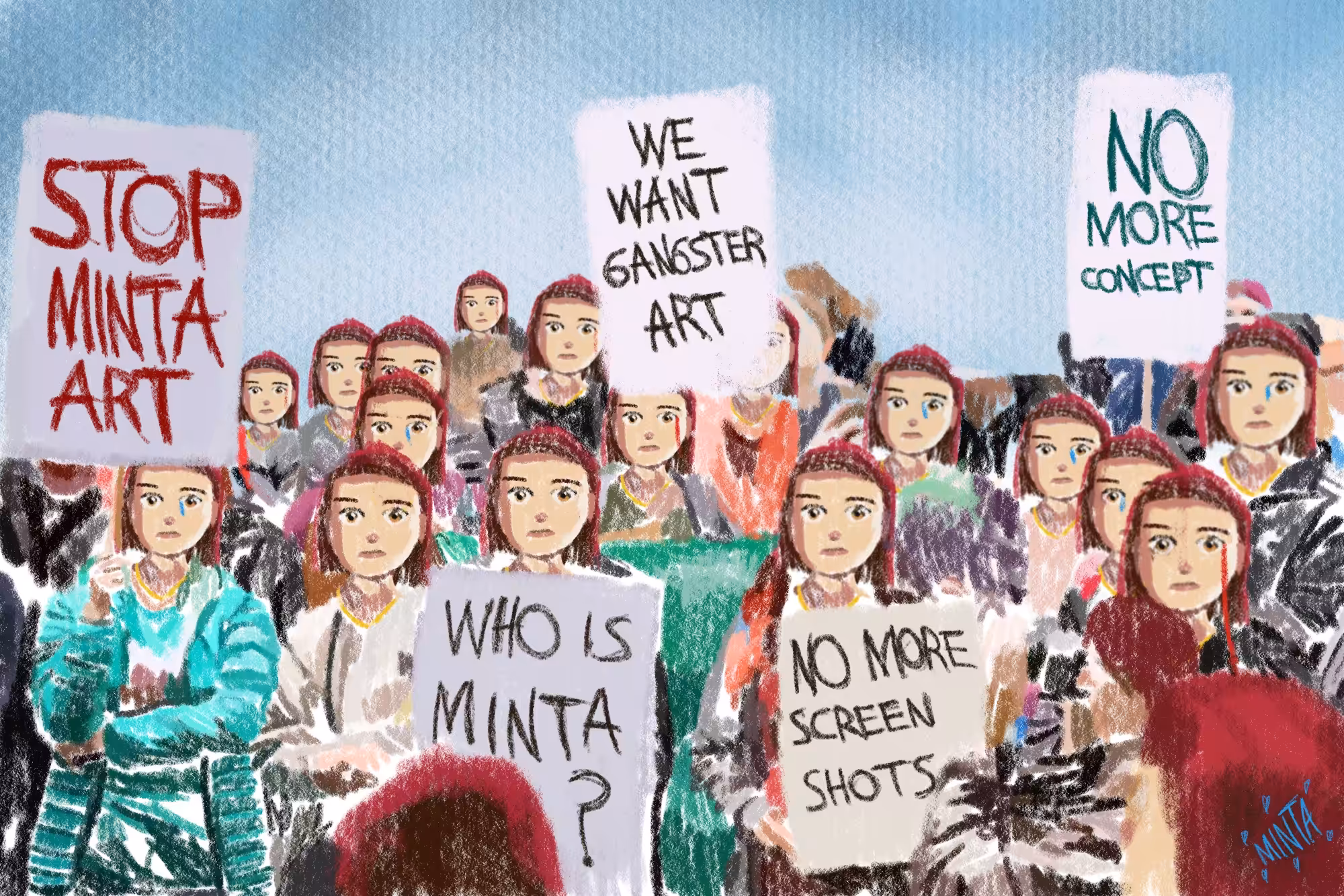 The protest