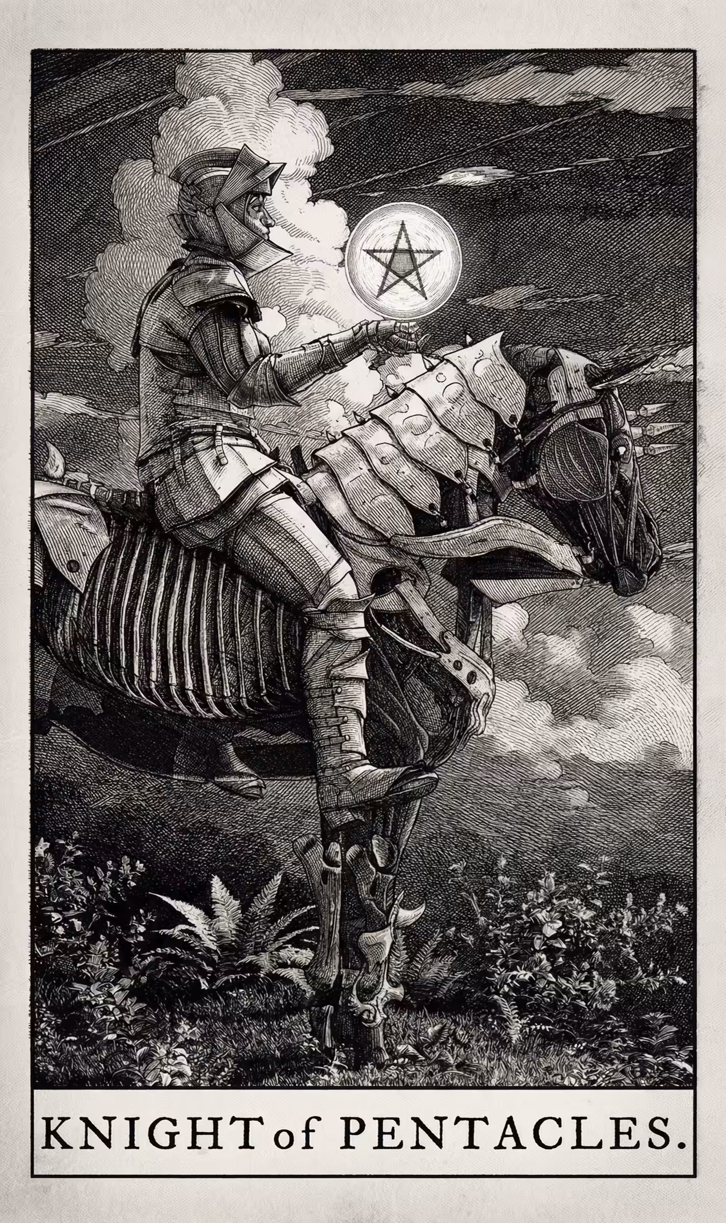 Knight of Pentacles — Litho
