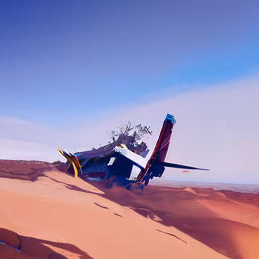 Plane crash in the desert