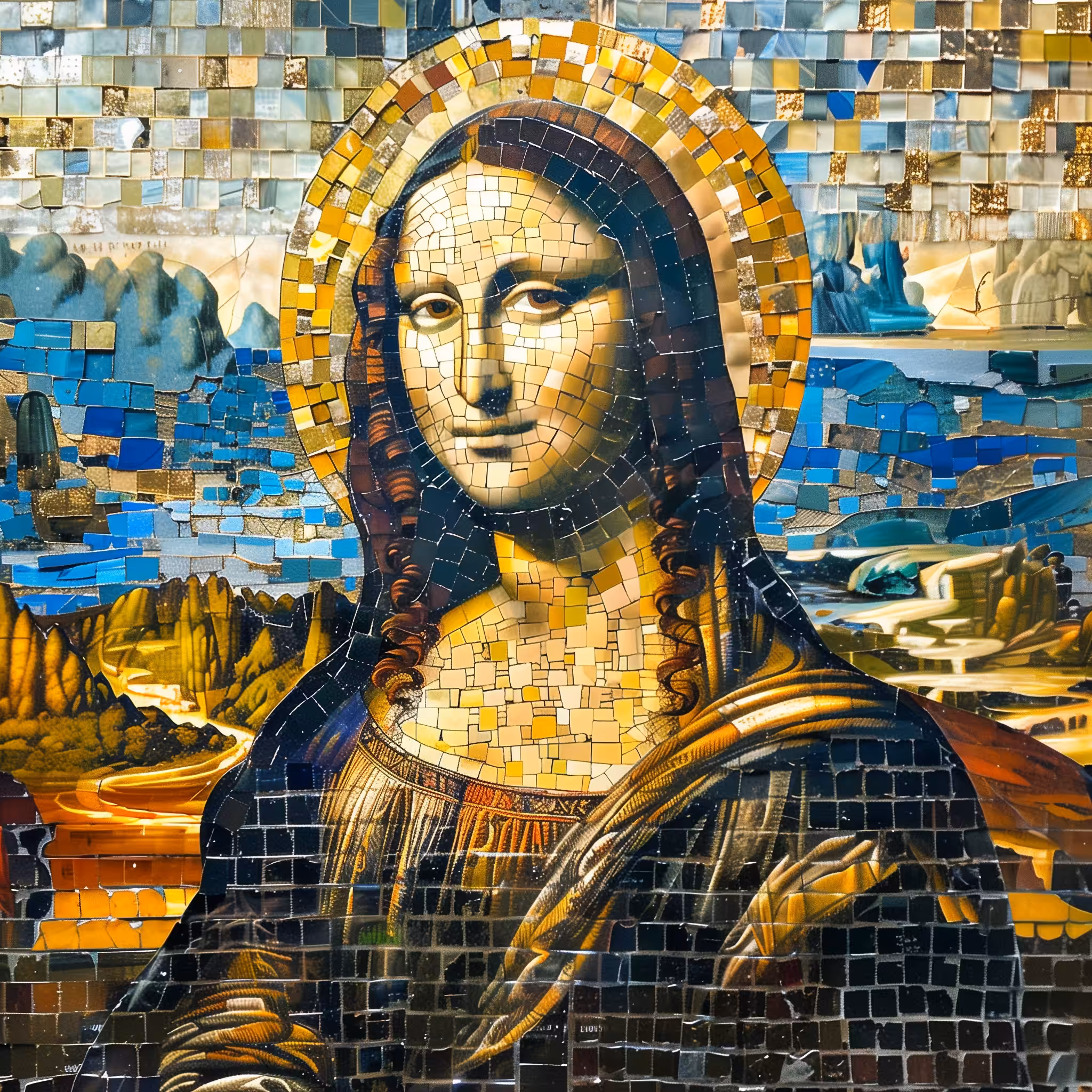 Halfway: Iconic Panelscape Monna Lisa