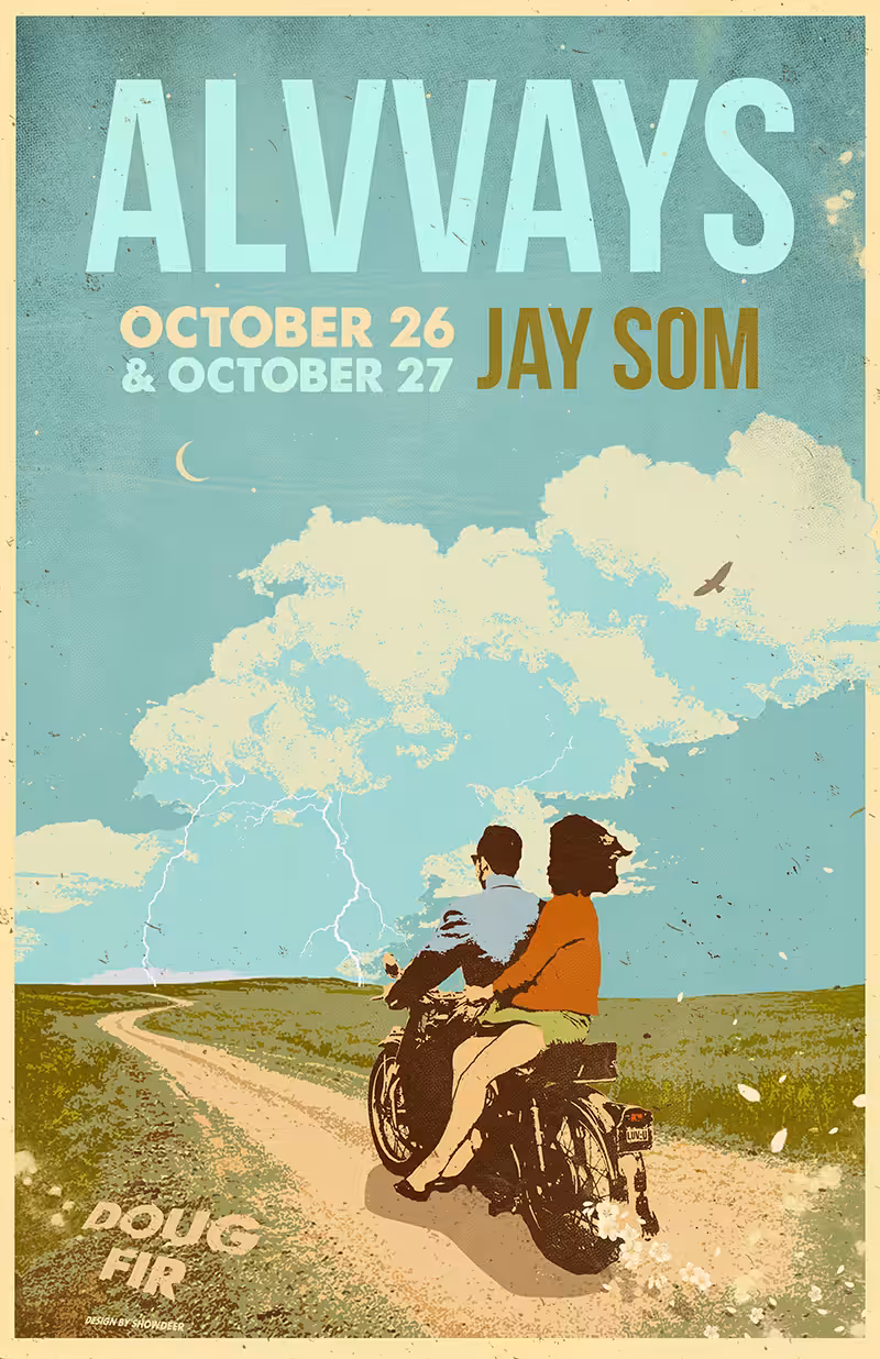 SHOWDEER POSTERS: ALVVAYS - PORTLAND, OREGON @ DOUG FIR LOUNGE | OCTOBER 26TH AND 27TH, 2017