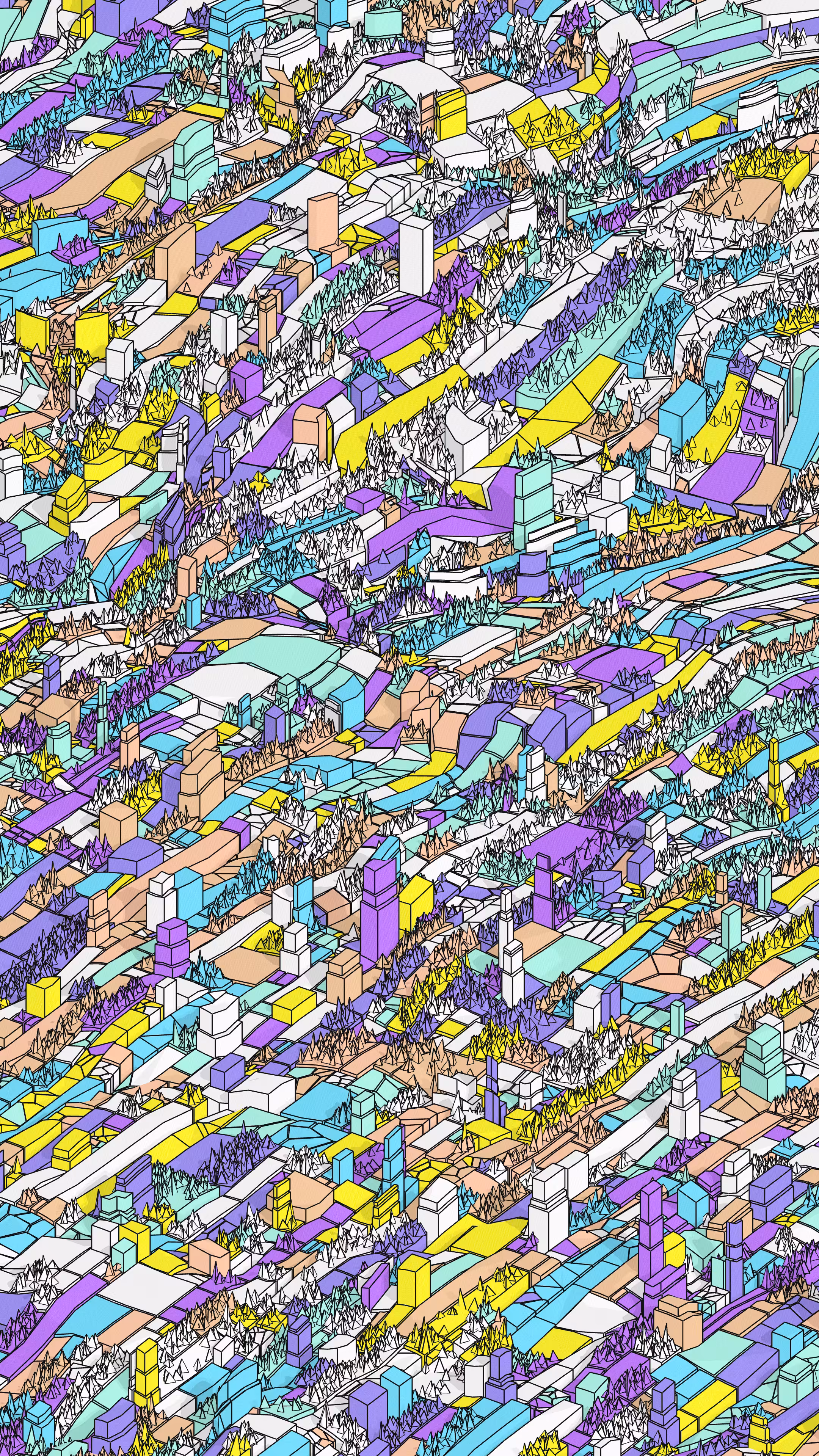 Rodeo posts: Grid of colors